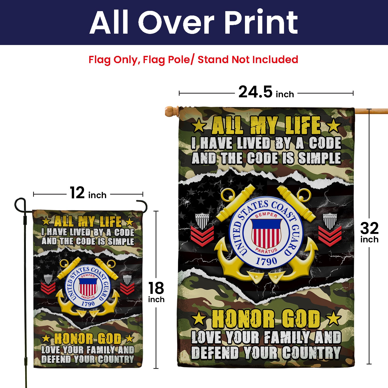 Personalized US Military Logo/Insignia JFLAG14 Garden Flag, House Flag Twin-Side Printing