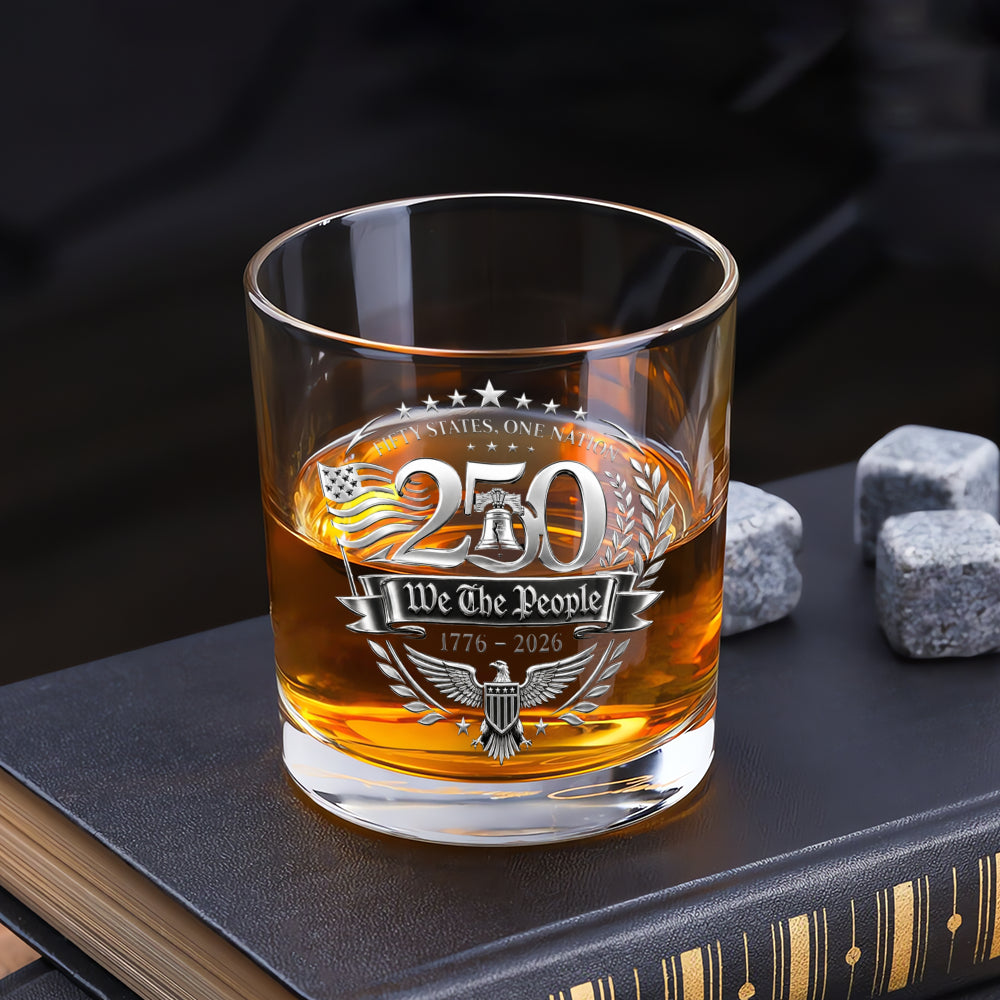 America 250 Patriotic Whiskey Glass Limited Edition