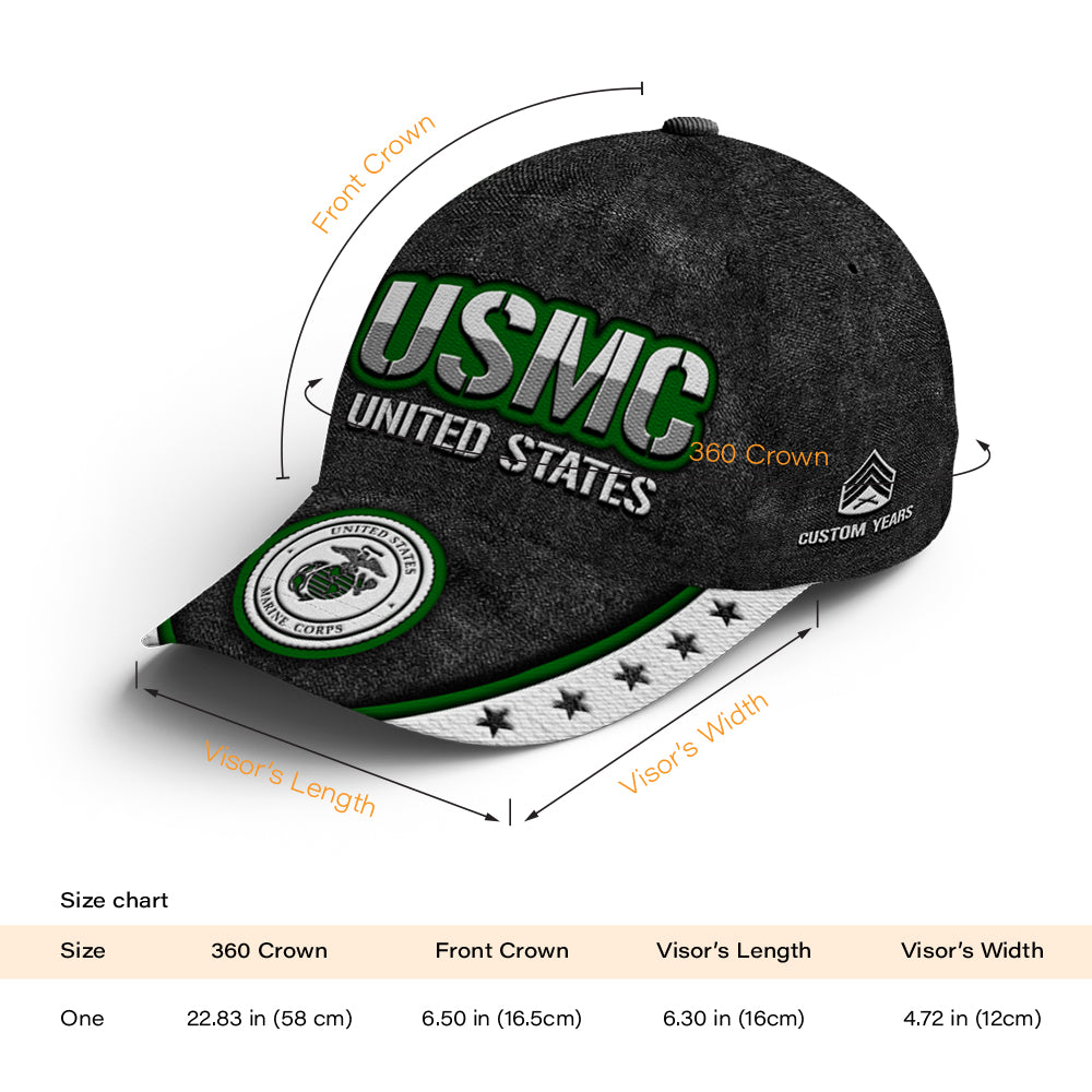 US Military Custom Ranks/Insignia, Personalized Name And Years Served All Over Prints Premium Classic Cap