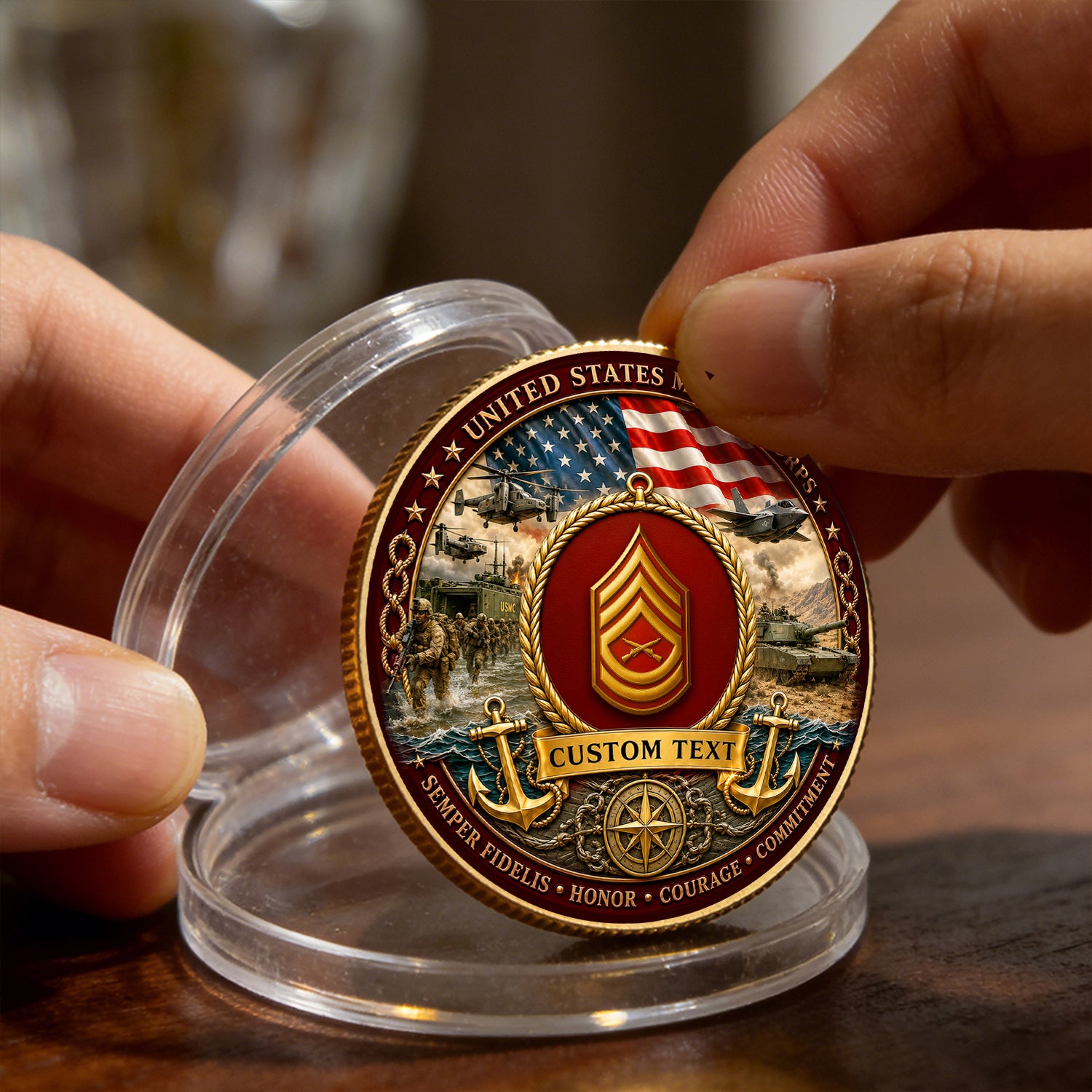 Personalized U.S. MARlNES 250th Anniversary Challenge Coin