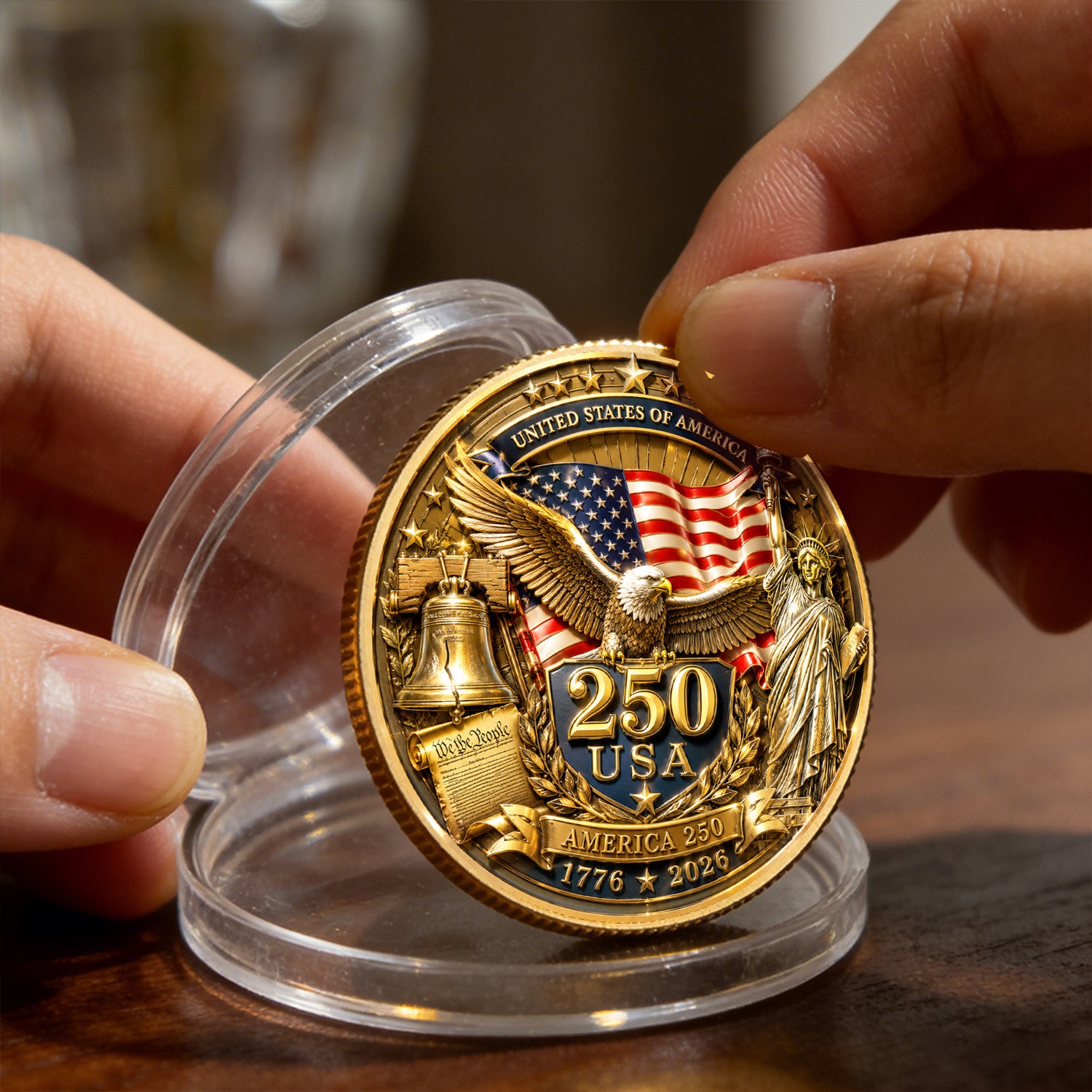 Custom U.S. Navy Rank Coin America 250 Years Military Anniversary Gift