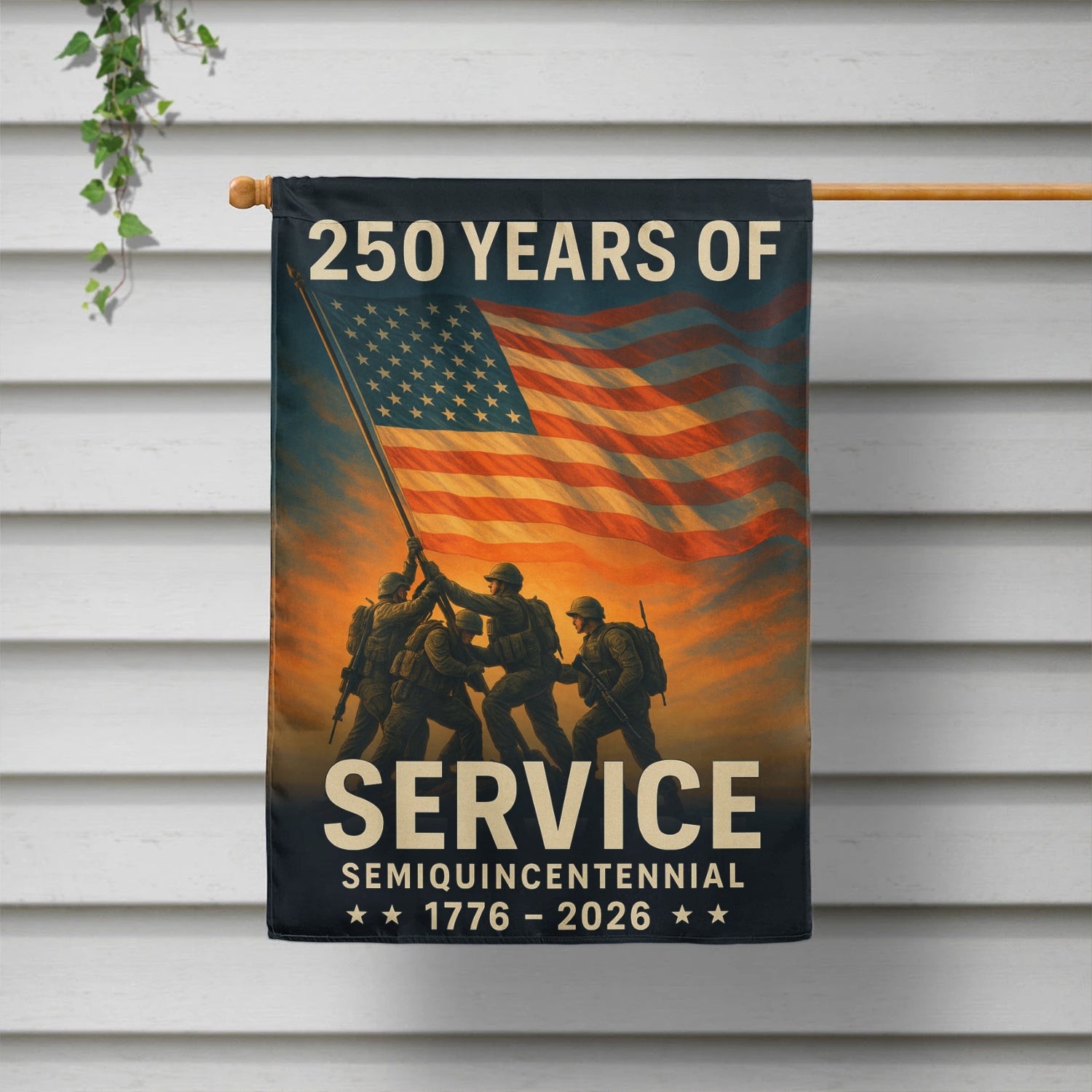 250 Years Of Service House Flag 28''x40'' Twin-Side Printing