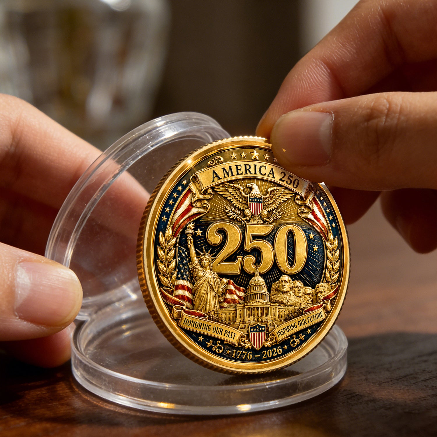 Custom U.S. Army Veteran Challenge Coin With Rank And Name