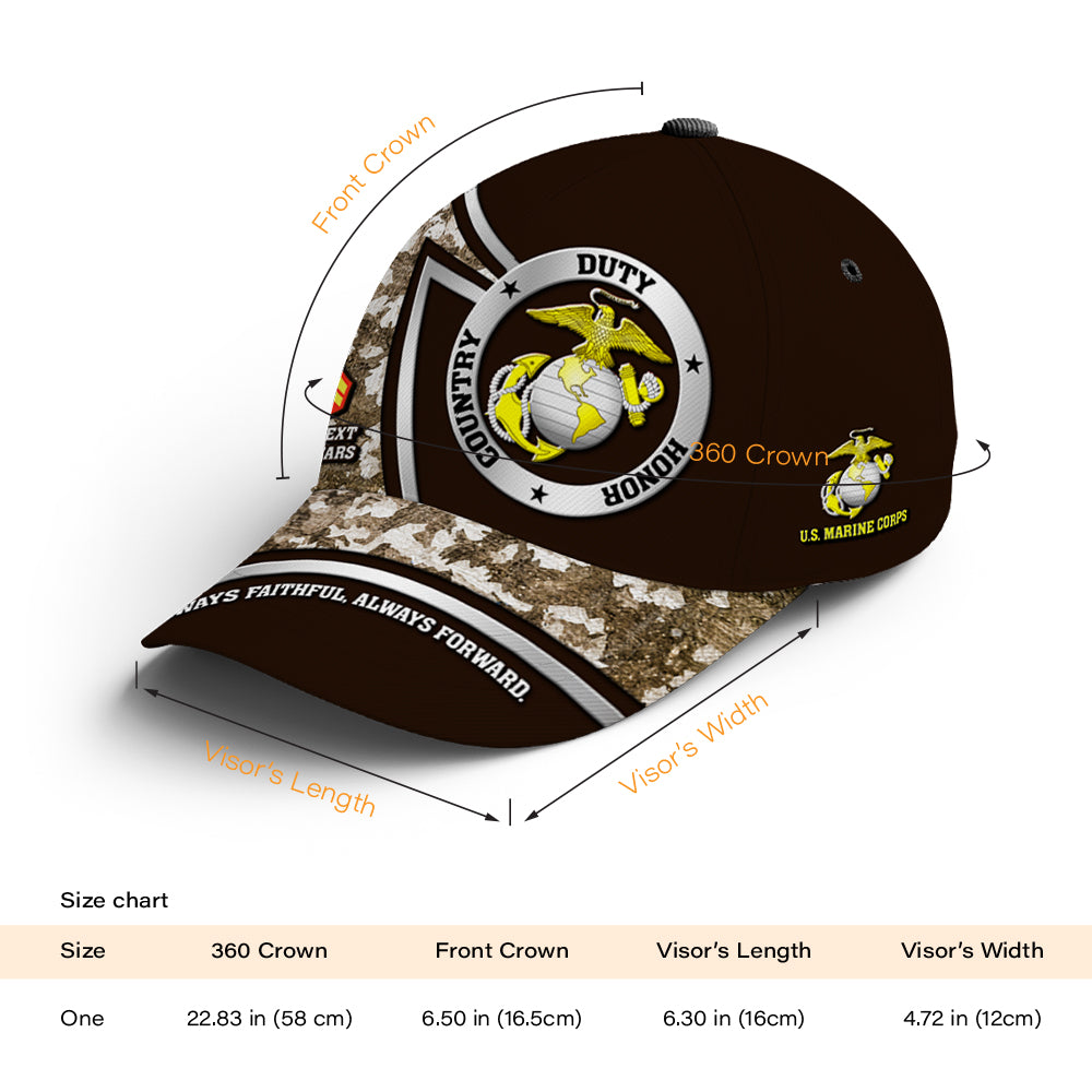 Custom Ranks/Insignia, Personalized Name And Years Served All Over Prints Premium Classic Cap JAOVC10