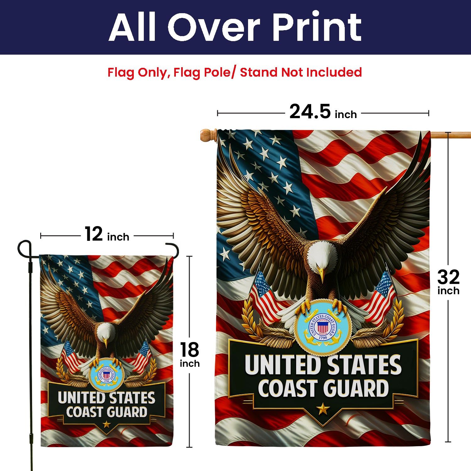 Personalized US Military Logo/Insignia And Text JFLAG28 Garden Flag, House Flag Twin-Side Printing