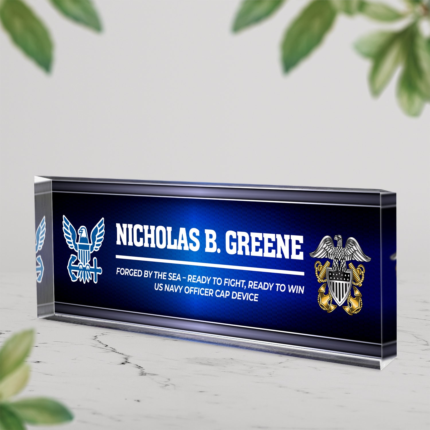 Custom U.S. Navy Retirement Acrylic Plaque – Personalized Veteran Gift