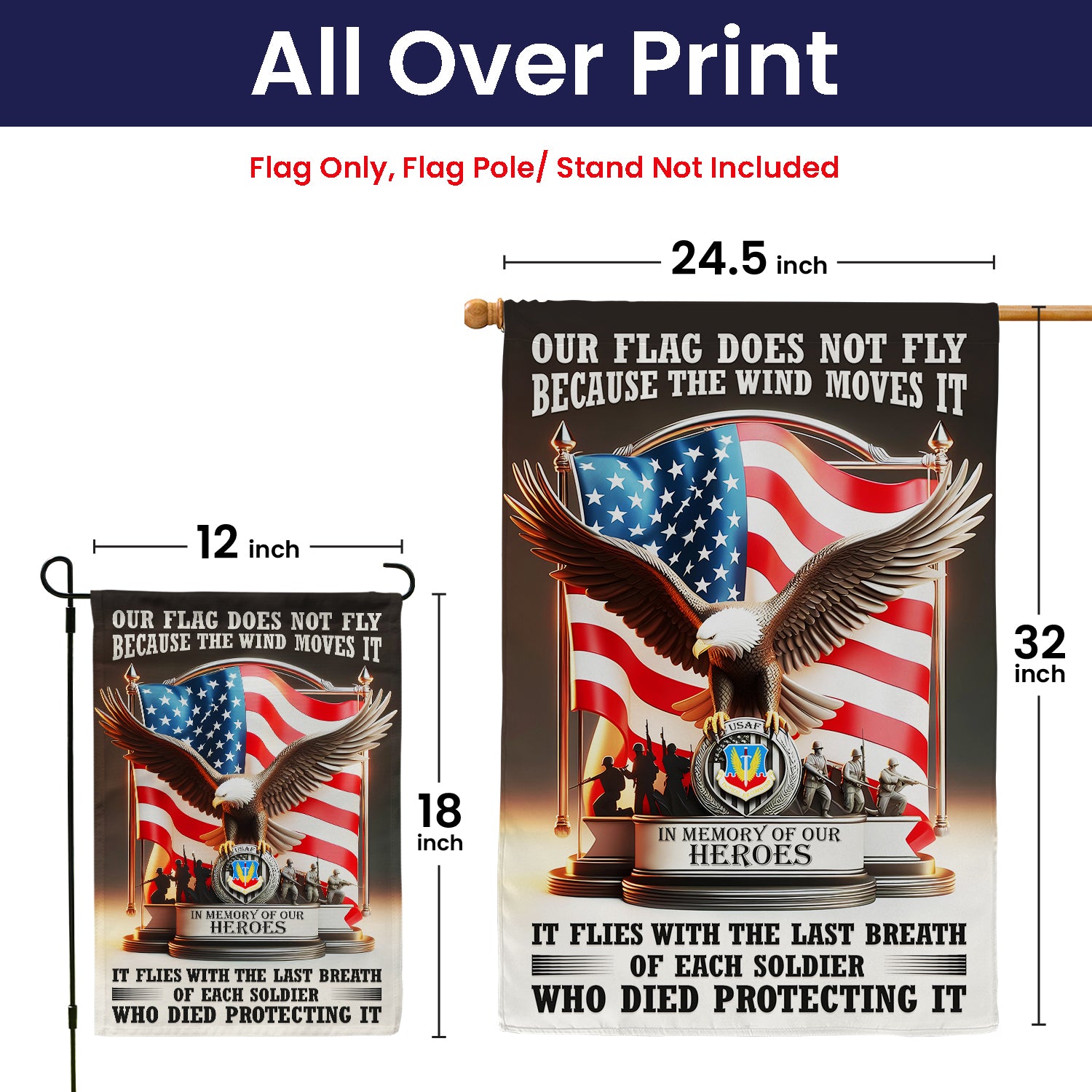 Personalized US Military Logo/Insignia And Text JFLAG23 Garden Flag, House Flag Twin-Side Printing