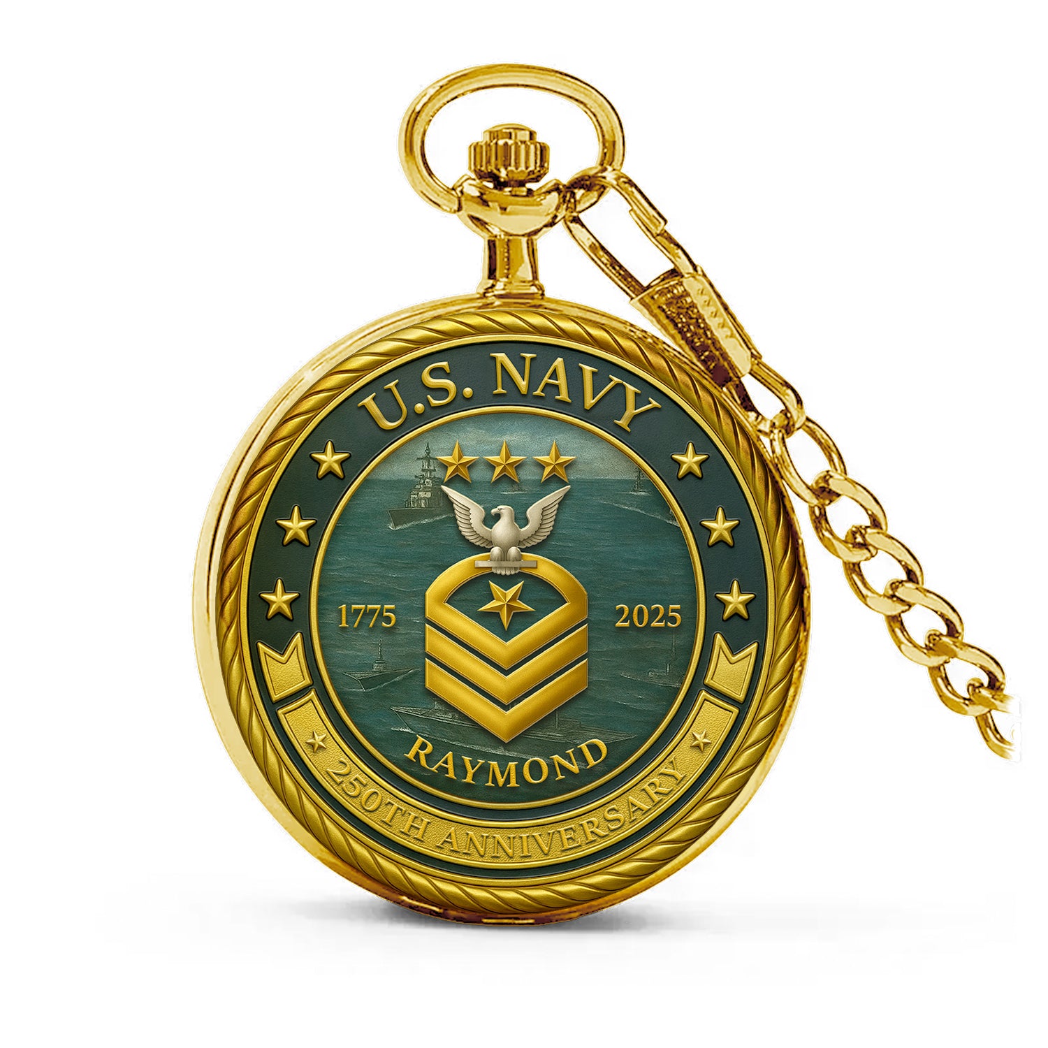 U.S. Navy 250th Anniversary Pocket Watch