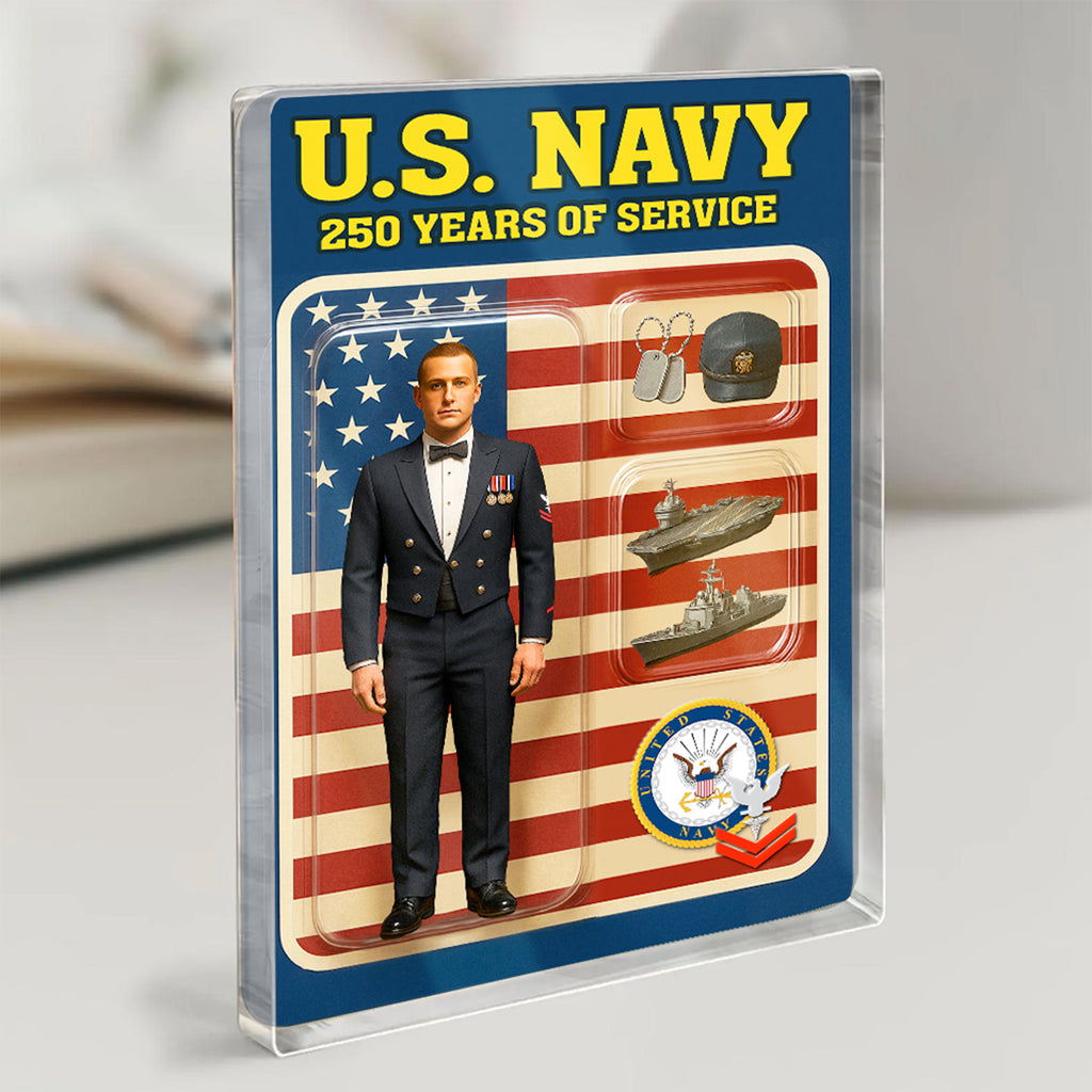 Personalized US Navy 250th Years Of Service Custom Figure Enlisted Din Personalized US Navy 250th Years Of Service Custom Figure Enlisted Din