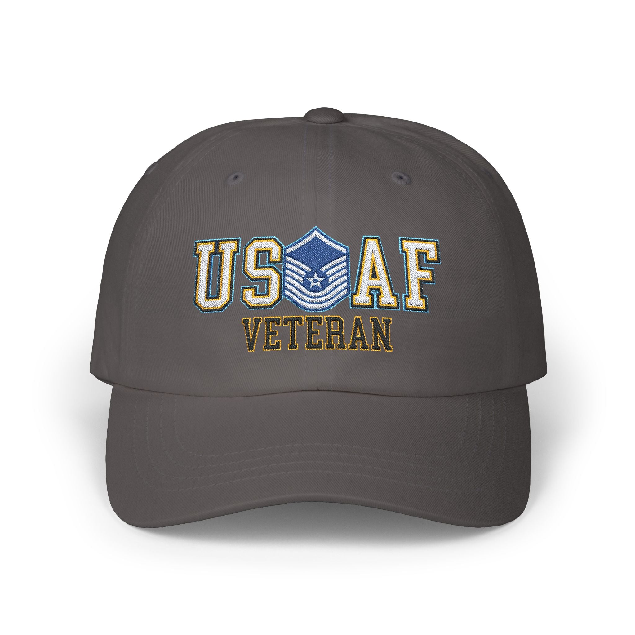 US Air Force E-8 Old Style Veteran Embroidered Classic Dad Cap