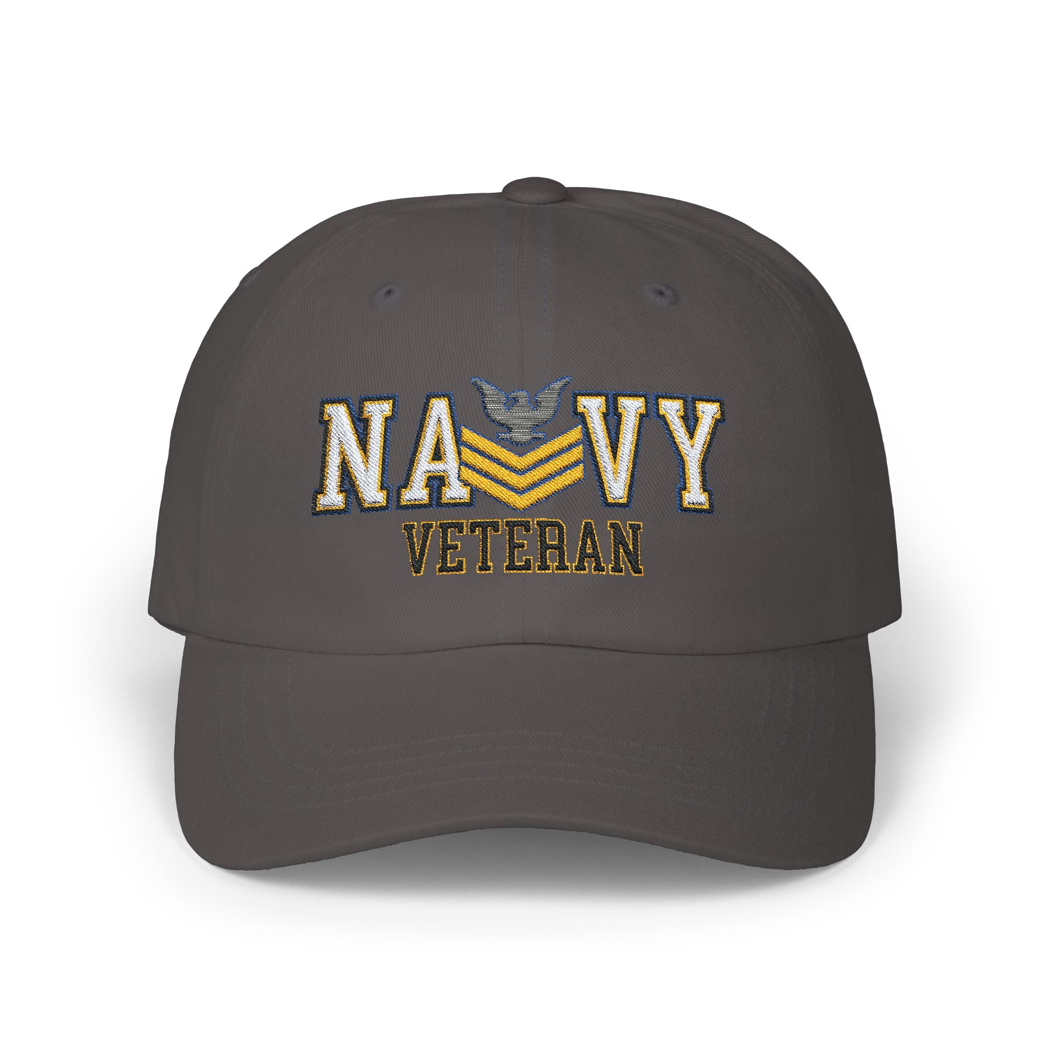 US Navy E-6 Petty Officer First Class E6 PO1 Gold Stripe Collar Device  Veteran Embroidered Classic Dad Hat