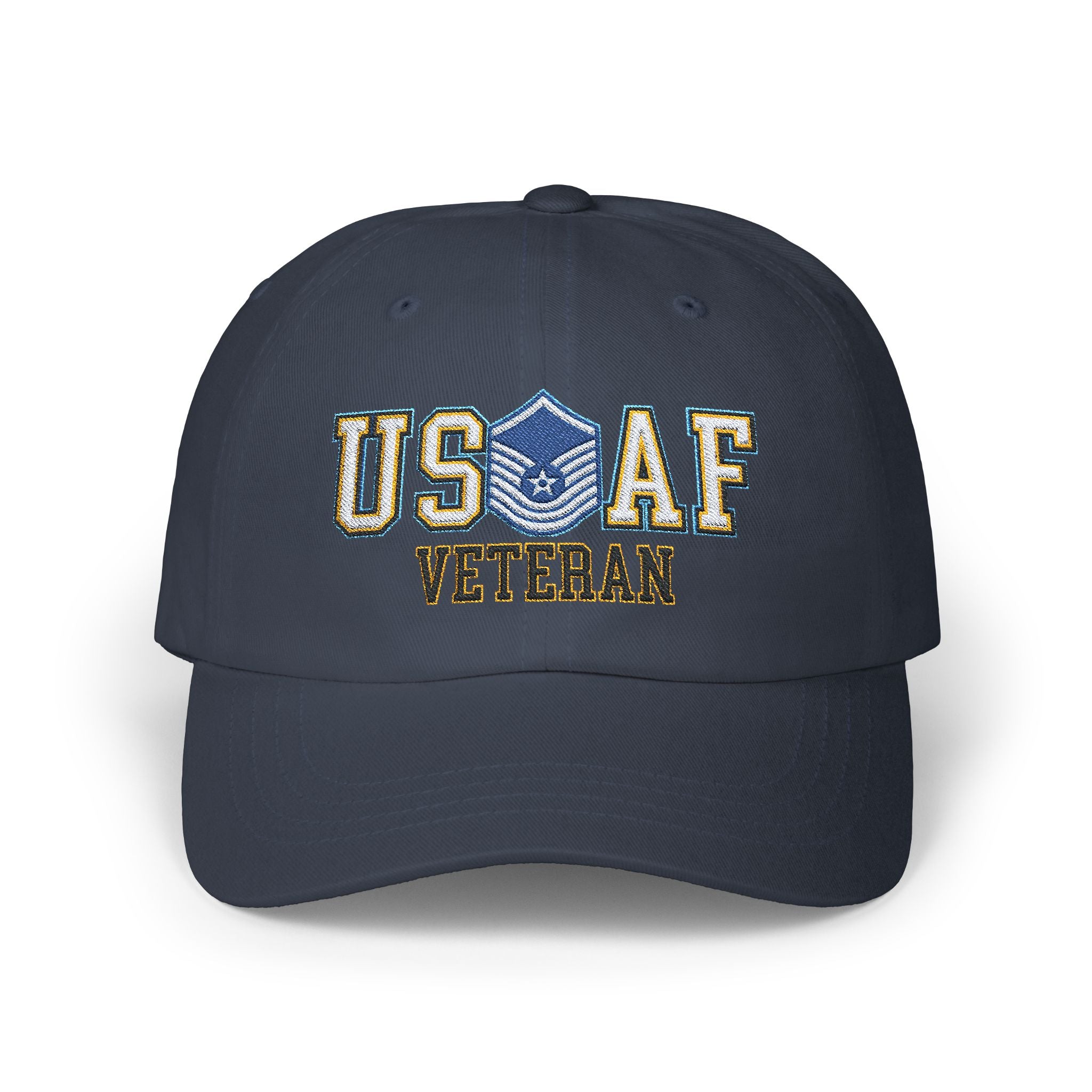 US Air Force E-8 Old Style Veteran Embroidered Classic Dad Cap