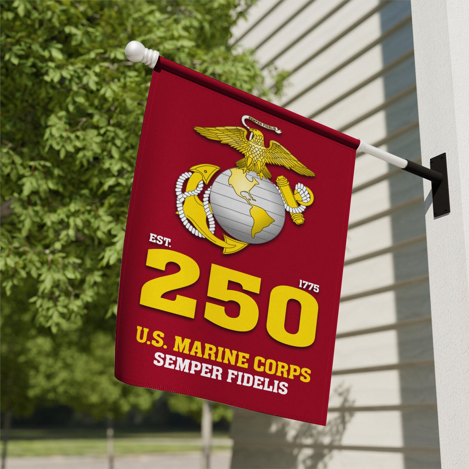 MARlNE Est 1775 Semper Fidelis Garden Flag Twin-Side Printing