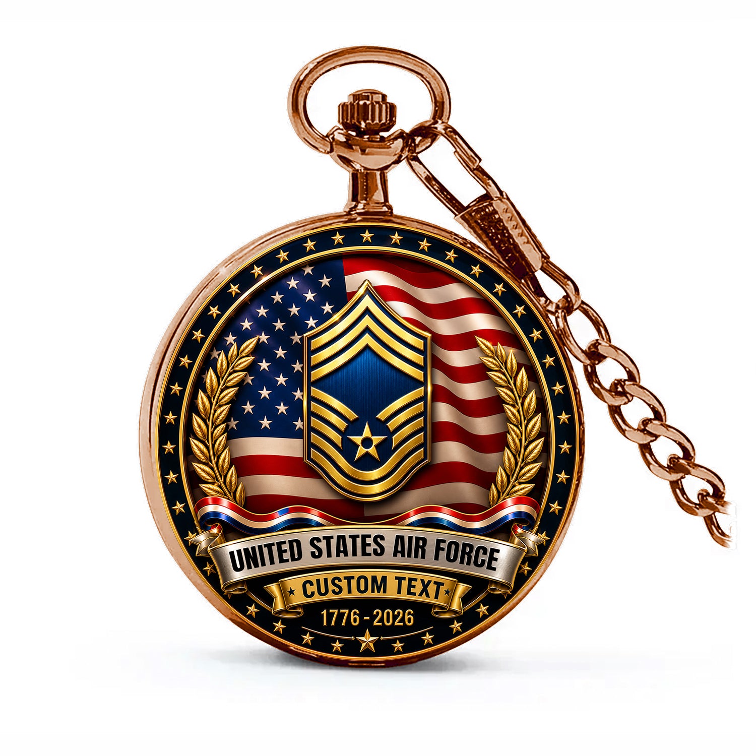 US Air Force 250 Years Service Pocket Watch Gift