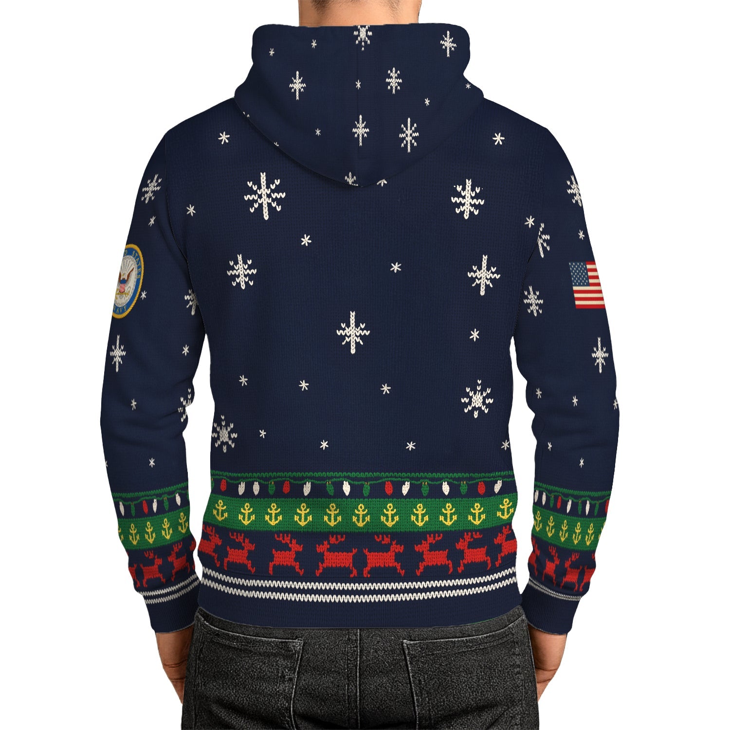 US Navy Christmas Hoodie 3D All Over Print