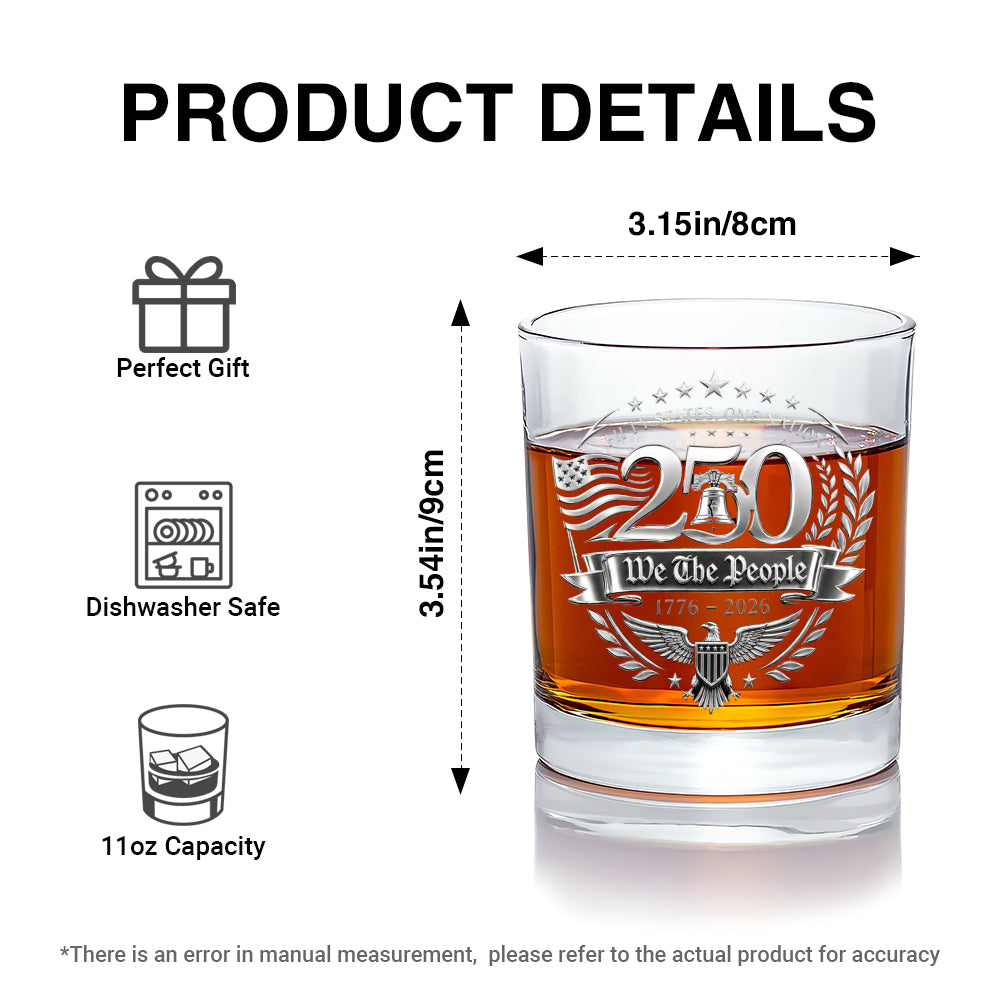 America 250 Patriotic Whiskey Glass Limited Edition