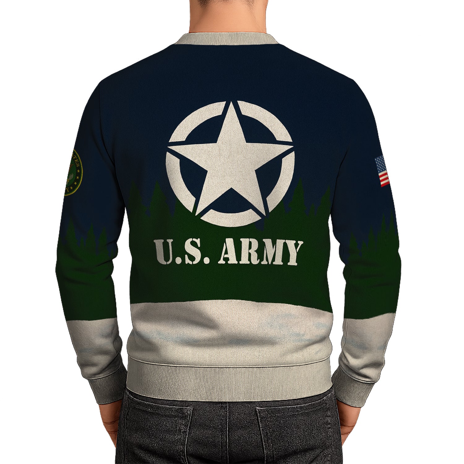 US Army Santa Tanker Ugly Christmas Sweater