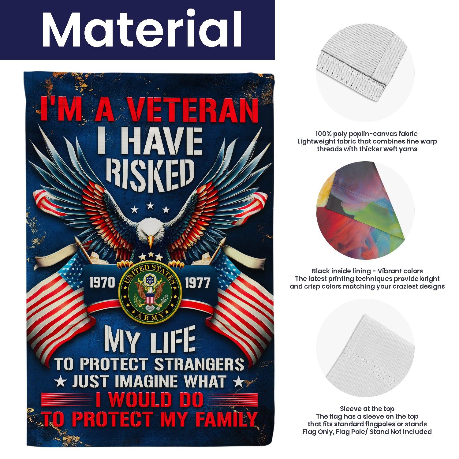 Personalized US Military Logo/Insignia And Text JFLAG24 Garden Flag, House Flag Twin-Side Printing