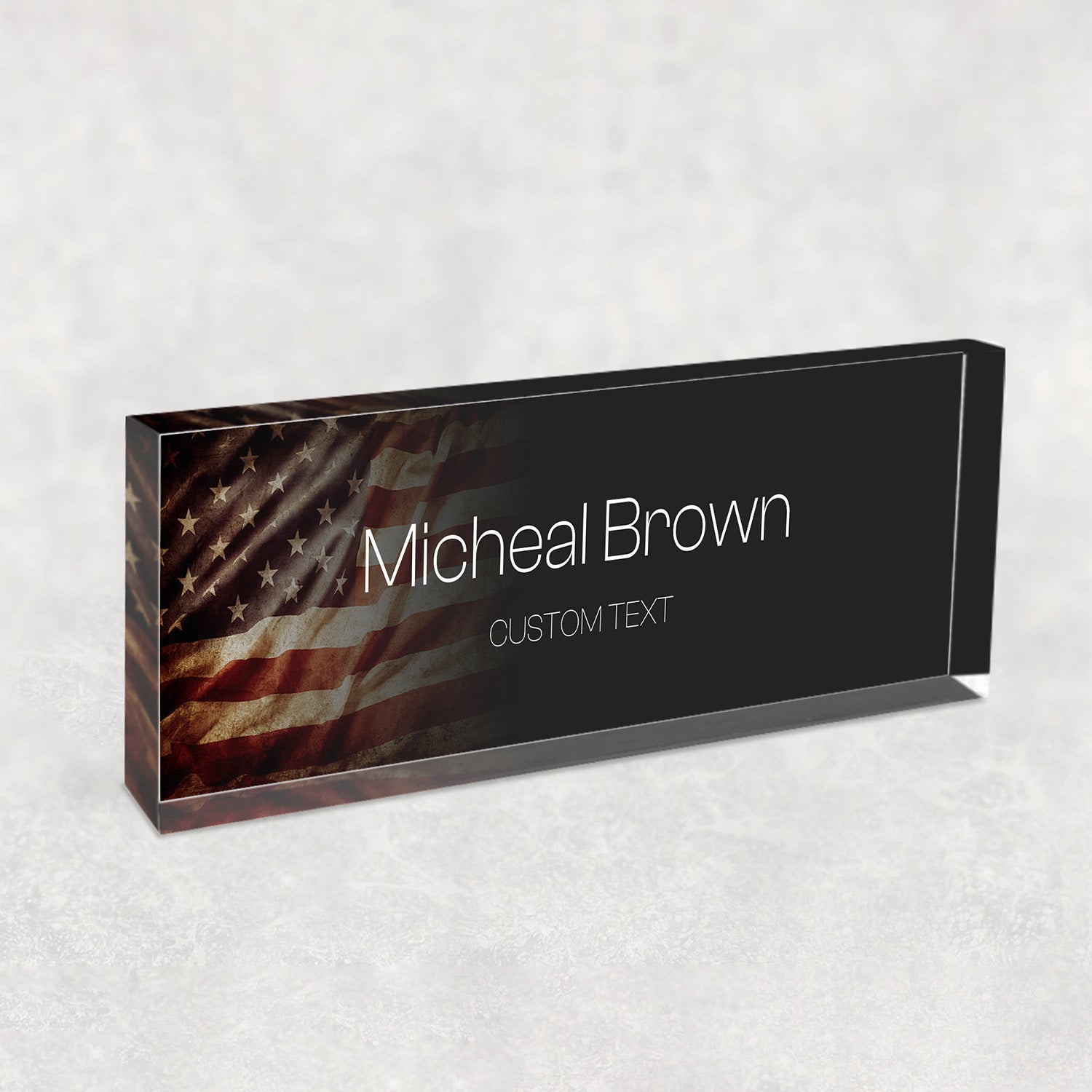 Military Service Acrylic Plaque – Custom Name & Rank Gift