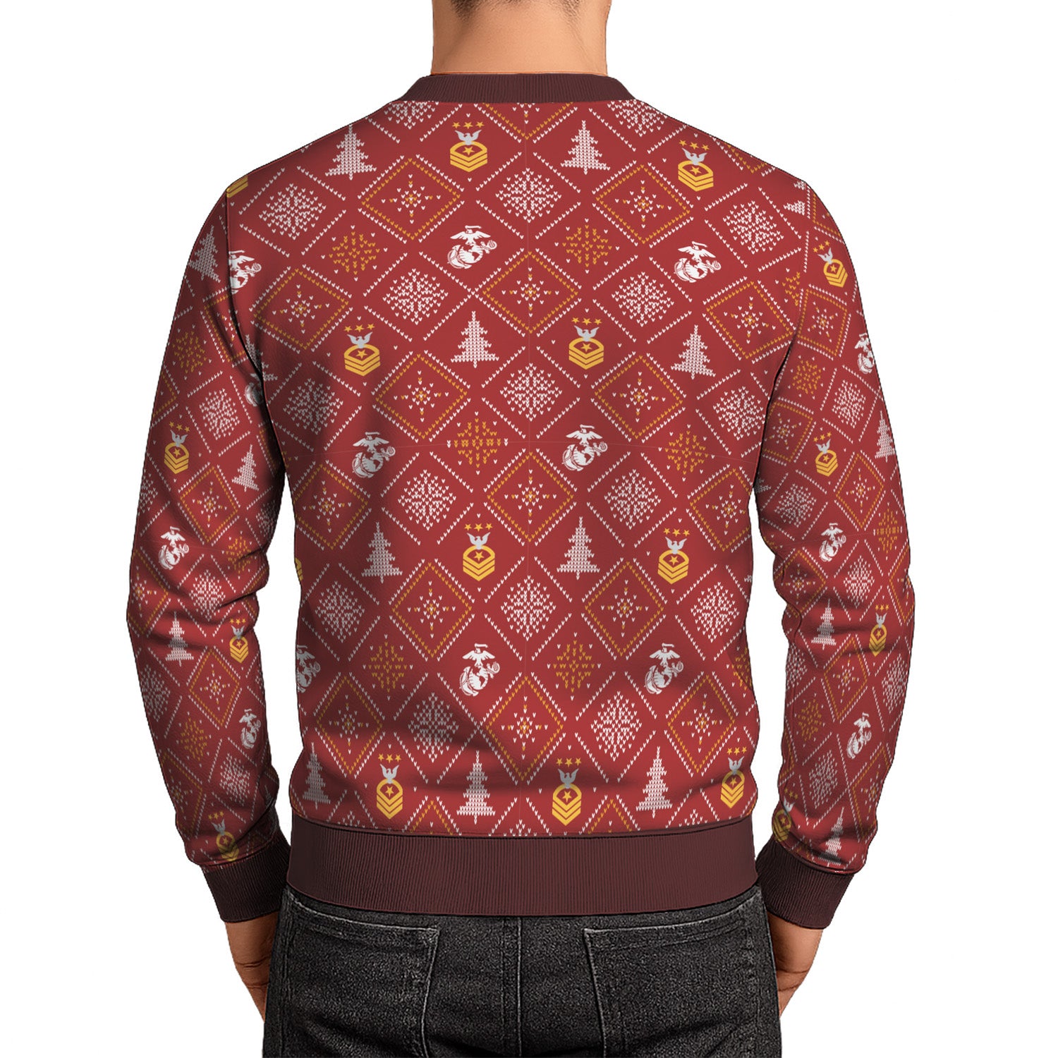 Custom Ranks USMC Ugly Christmas Sweater for Women Men TUST03