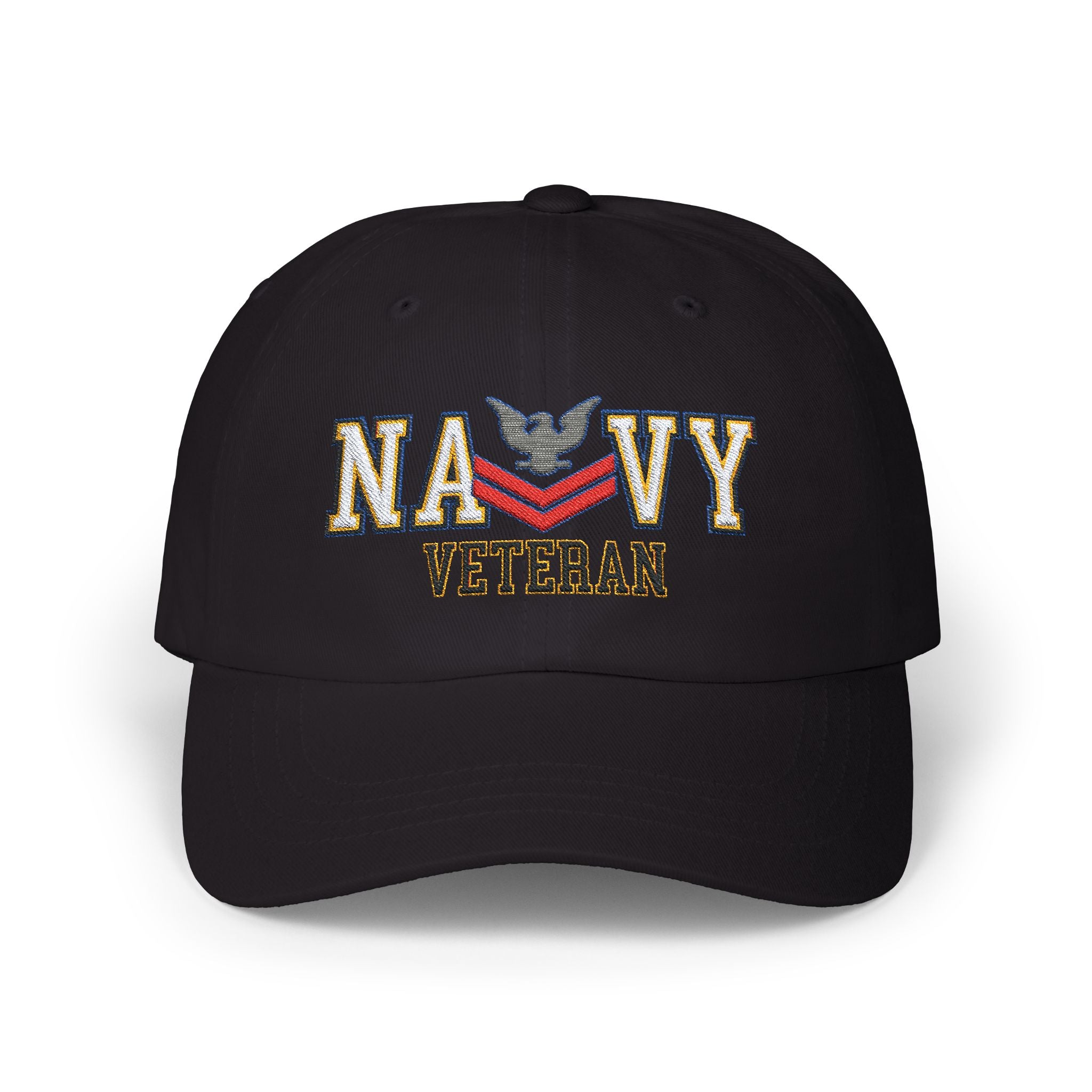 US Navy E-5 Petty Officer Second Class E5 PO2 Collar Device  Veteran Embroidered Classic Dad Hat