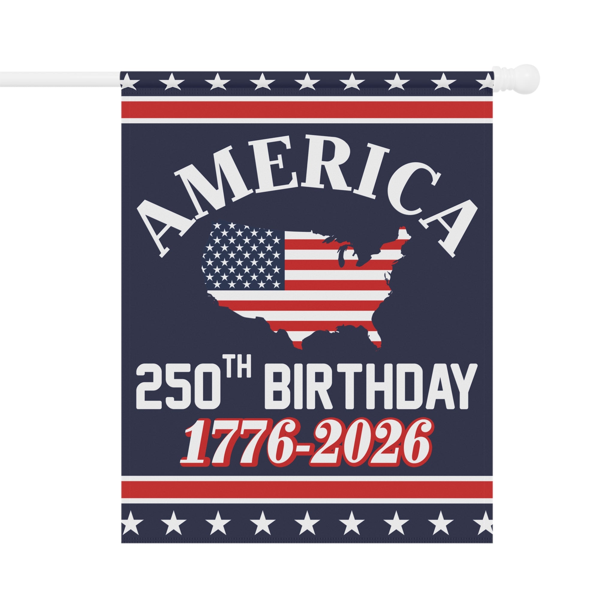 America 250th Birthday 1776 - 2026 House Flag 28''x40'' Twin-Side Printing