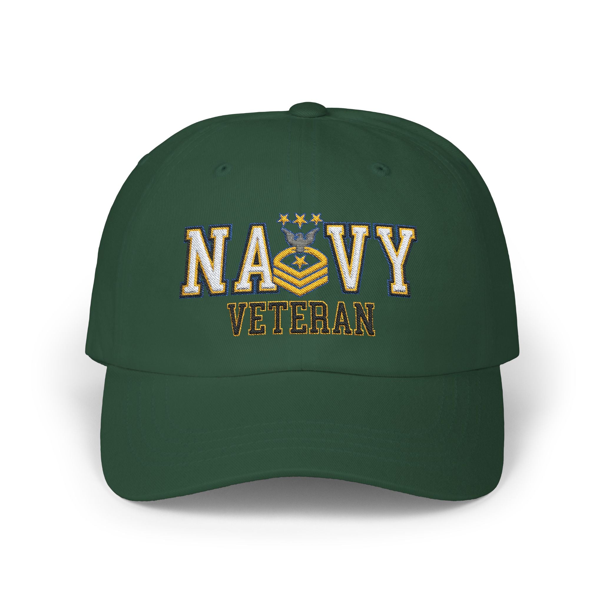 US Navy E-9 Master Chief Petty Officer Of The Navy E9 MCPON Collar Device  Veteran Embroidered Classic Dad Hat