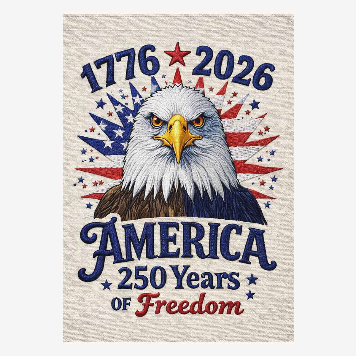 America 250 Years of Freedom House Flag Patriotic Eagle USA Large Outdoor Flag