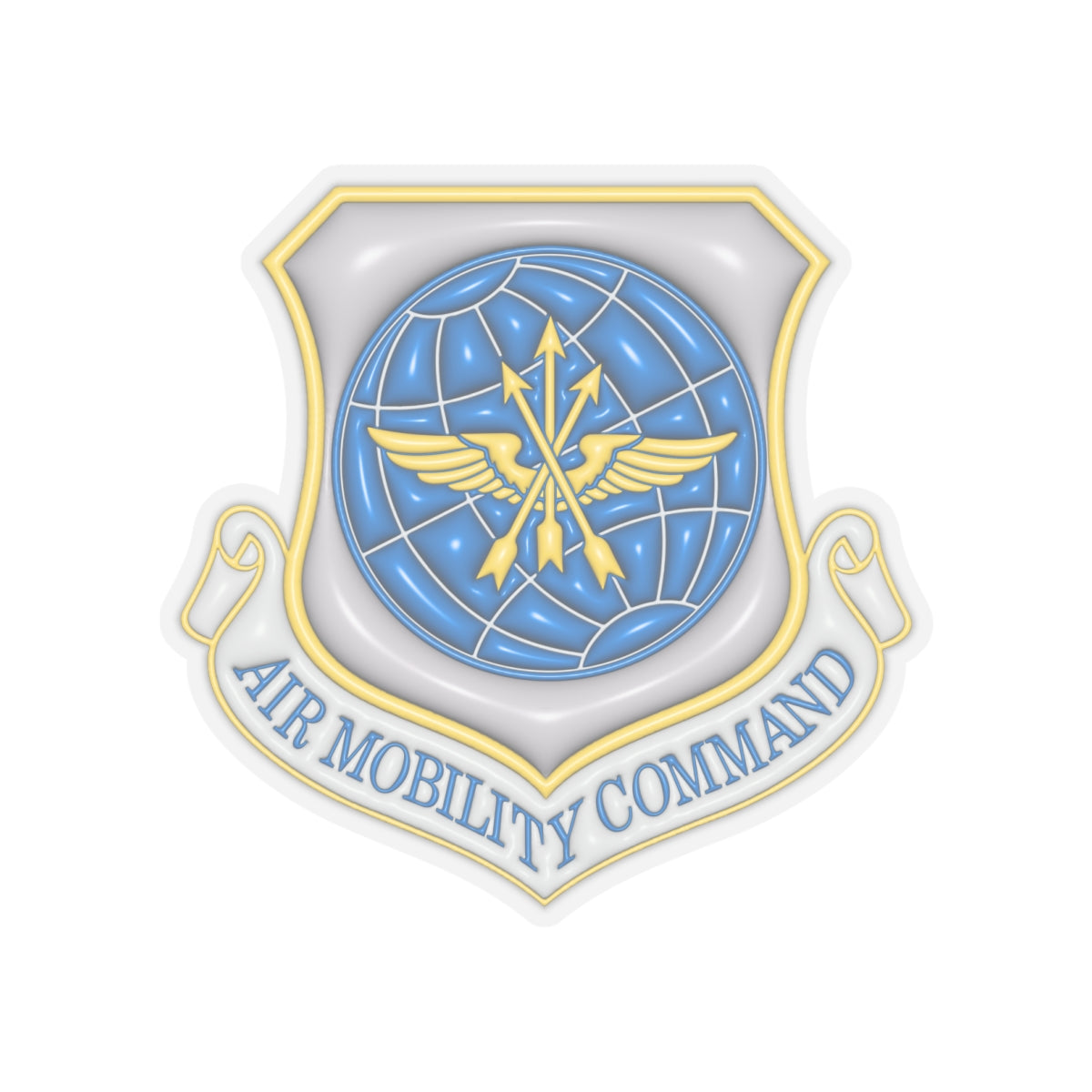 US Air Force Air Mobility Command 3D Effect Stickers