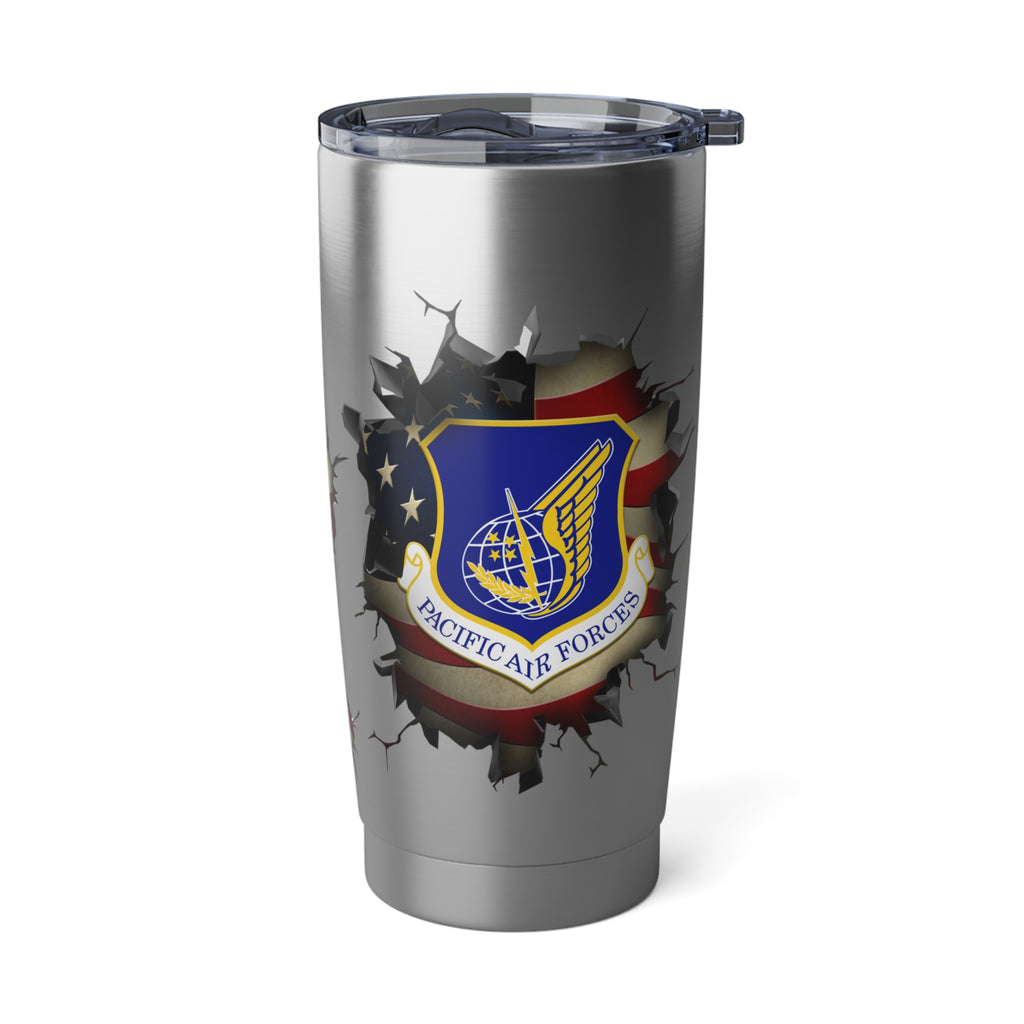 US Air Force Pacific Air Forces 3D Break Effect Vagabond 20oz Tumbler