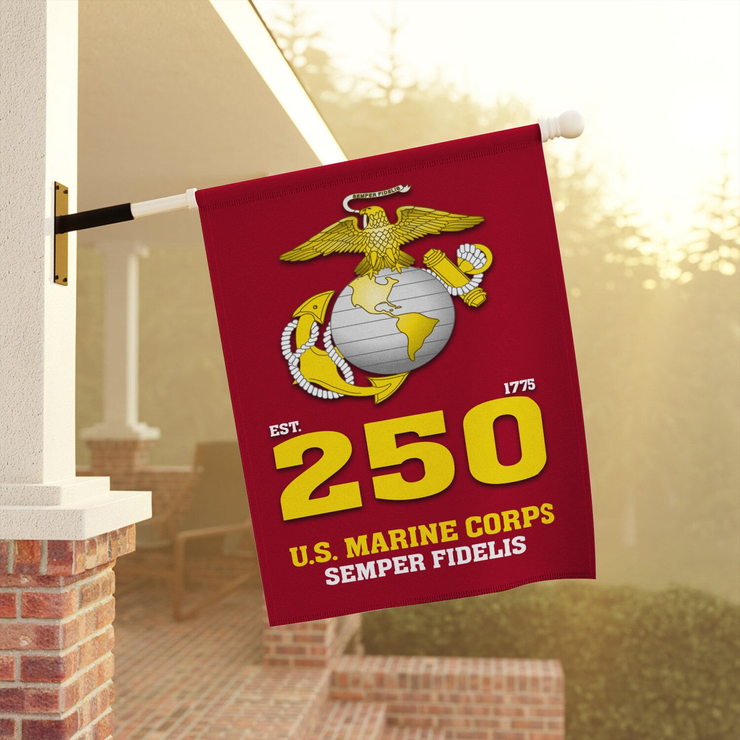 MARlNE Est 1775 Semper Fidelis Garden Flag Twin-Side Printing