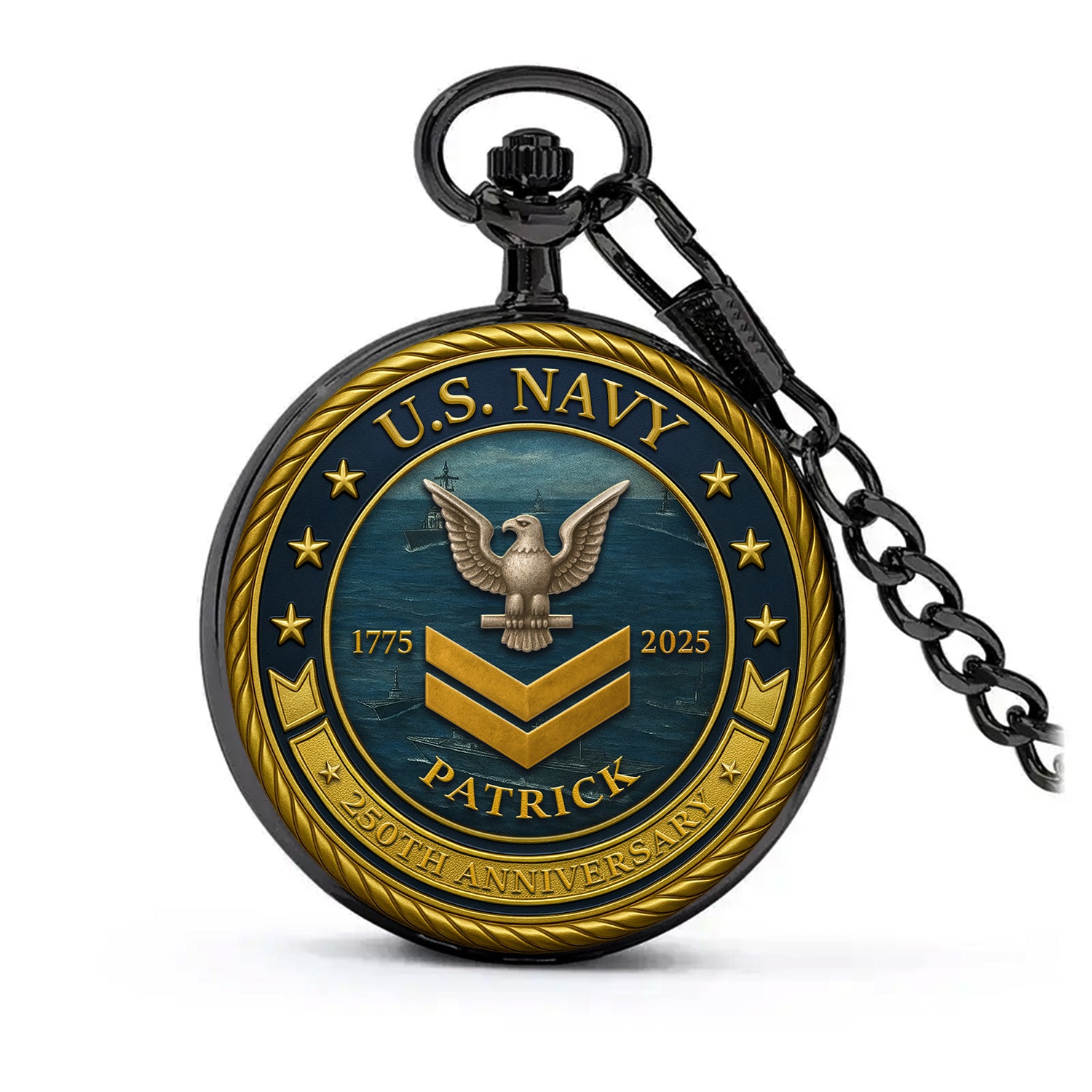 U.S. Navy 250th Anniversary Pocket Watch