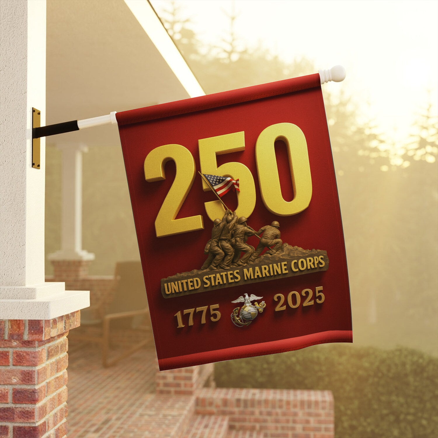 MARlNE 1775 - 2025 House Flag 28" x 40" Twin-Side Printing