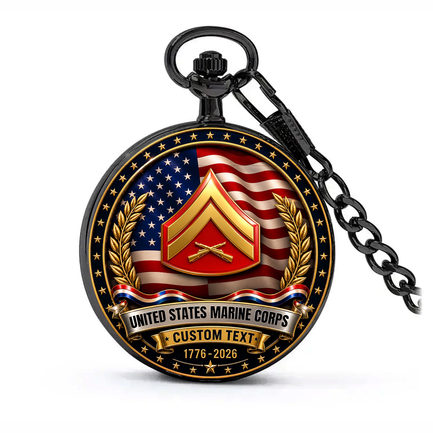 USMC 250 Years Service Pocket Watch Gift