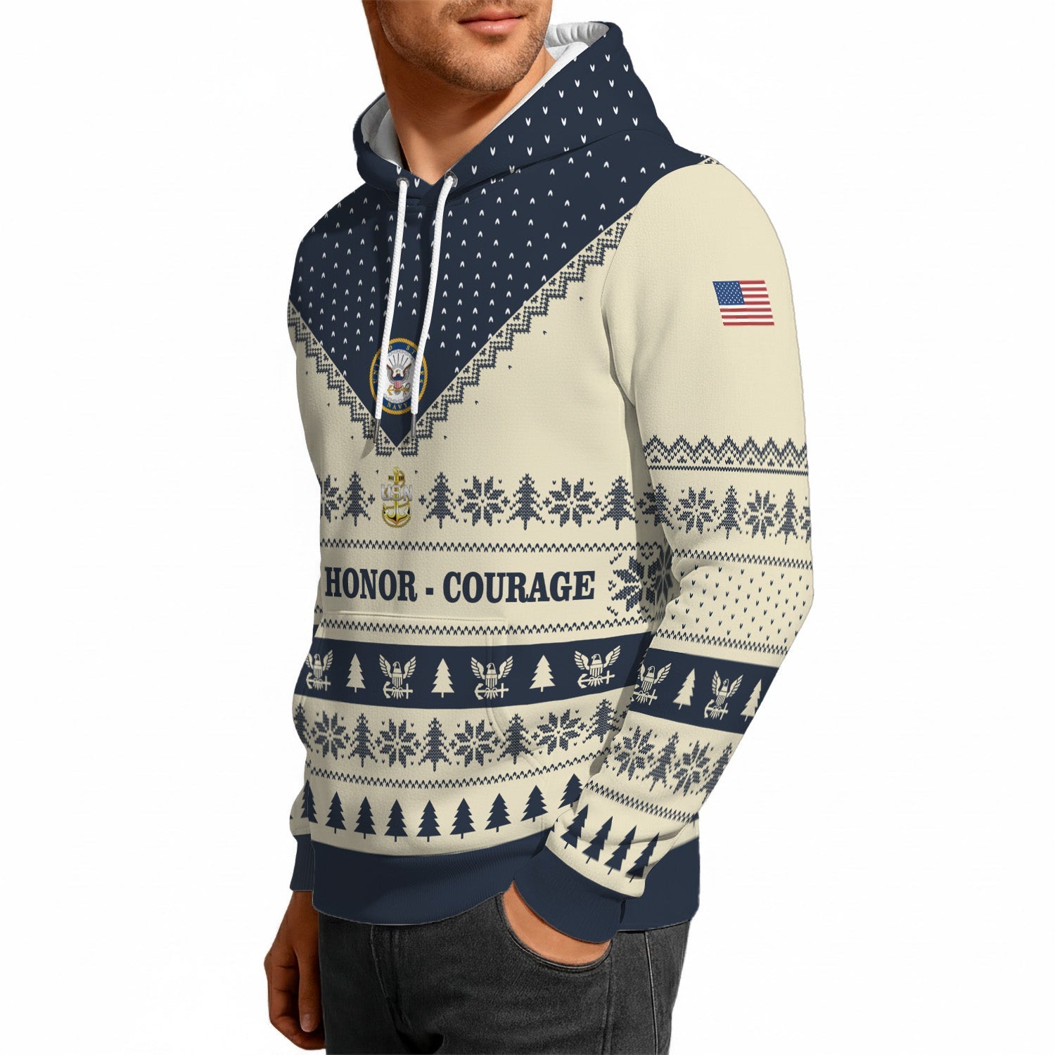 Personalized US Navy 3D All Over Print Hoodie TH3D01