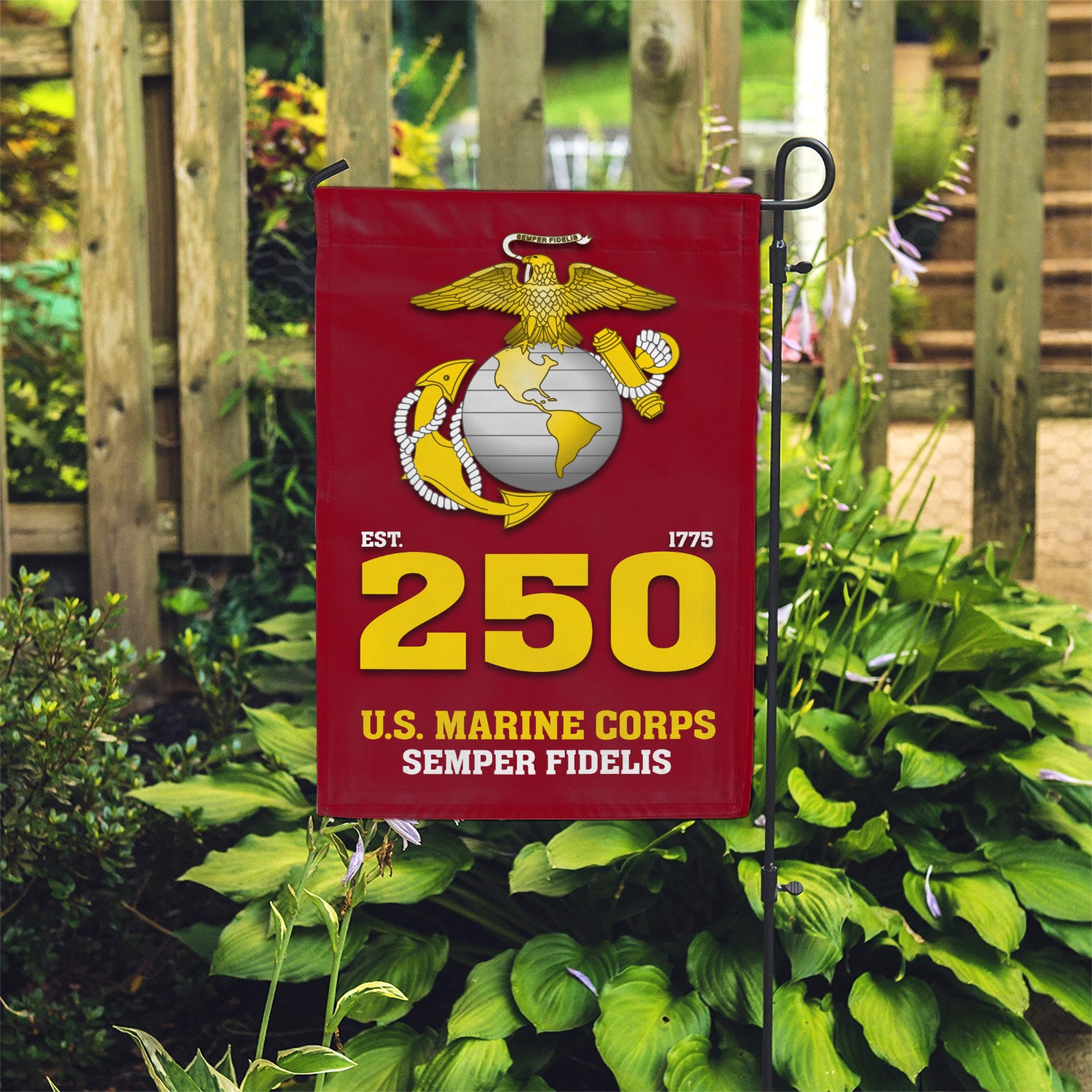 MARlNE Est 1775 Semper Fidelis Garden Flag Twin-Side Printing