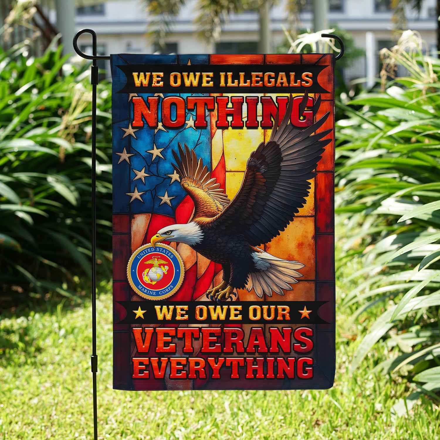 Personalized US Military Logo/Insignia And Text JFLAG9 Garden Flag, House Flag Twin-Side Printing