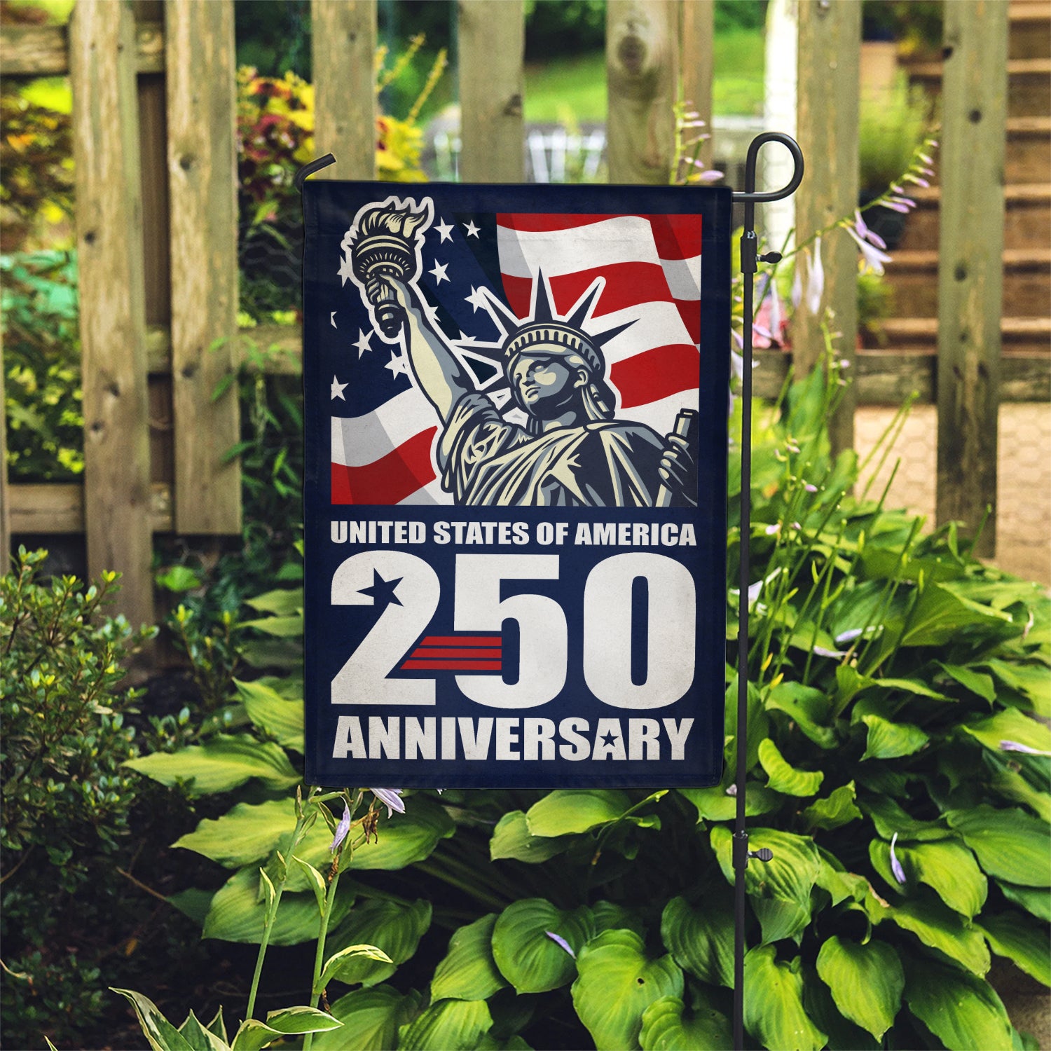 United States Of America 250 Anniversary Garden Flag 12''x18'' Twin-Side Printing