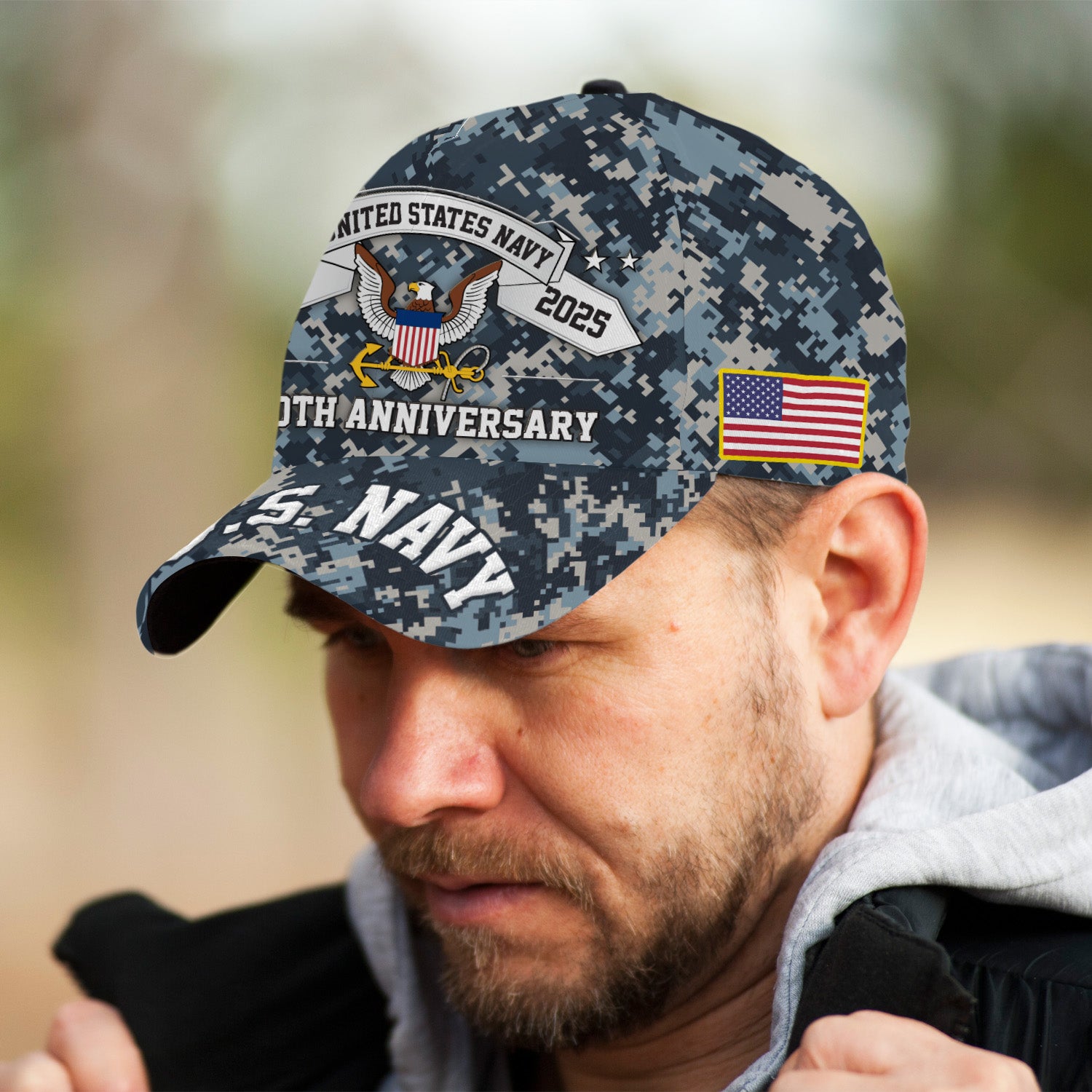 US Navy 250th Anniversary All Over Prints Premium Classic Cap
