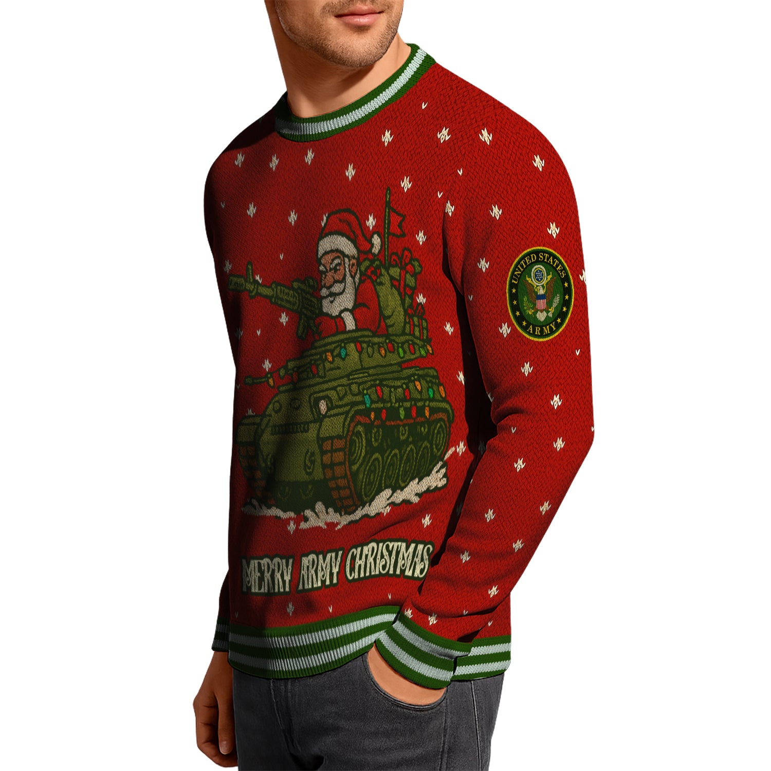 Merry Army Christmas Ugly Christmas Sweater