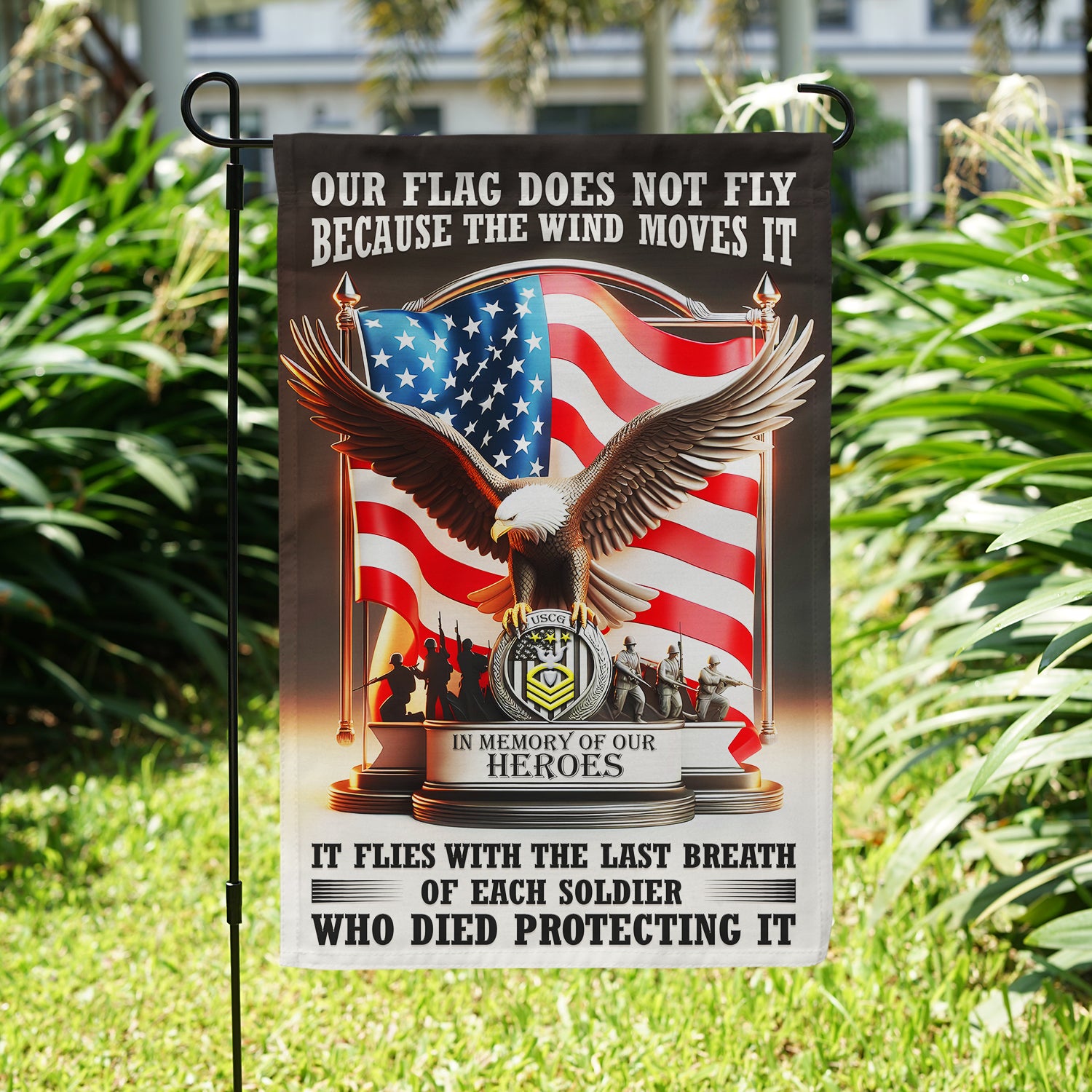 Personalized US Military Logo/Insignia And Text JFLAG23 Garden Flag, House Flag Twin-Side Printing