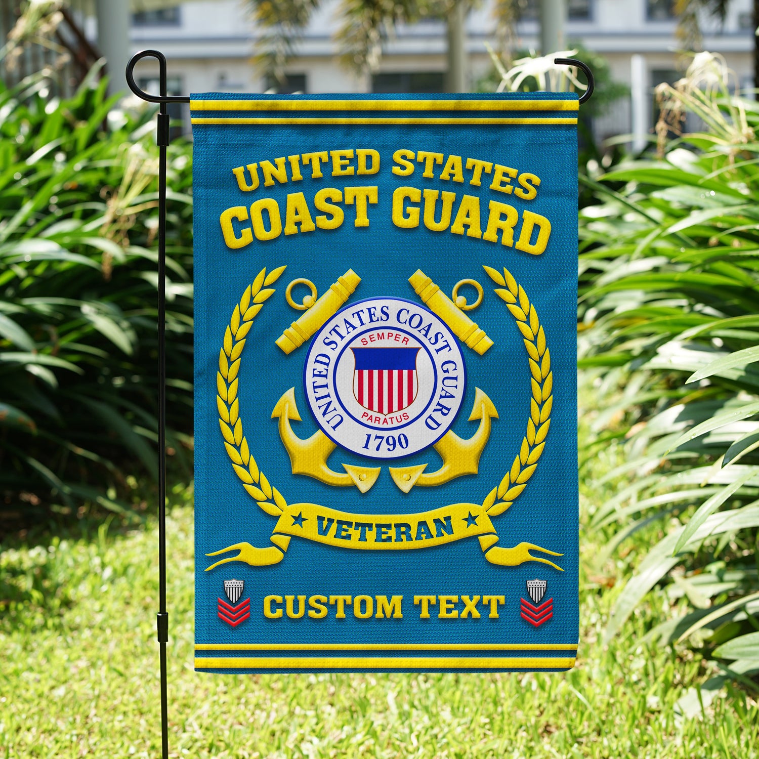 Personalized US Military Logo/Insignia and Text JFLAG03 Garden Flag, House Flag Twin-Side Printing