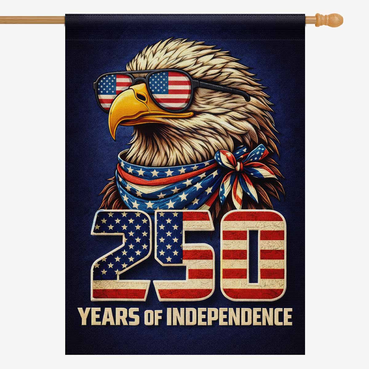America 250 House Flag 250 Years of Independence Patriotic Eagle 1776-2026 Banner