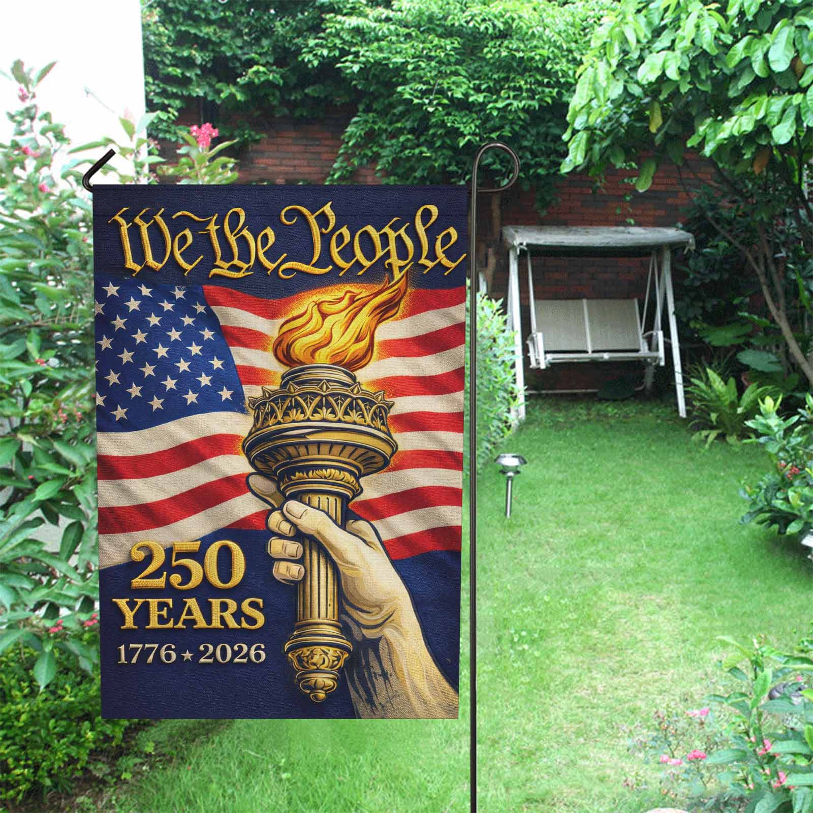America 250 We The People Garden Flag Patriotic Independence Decor