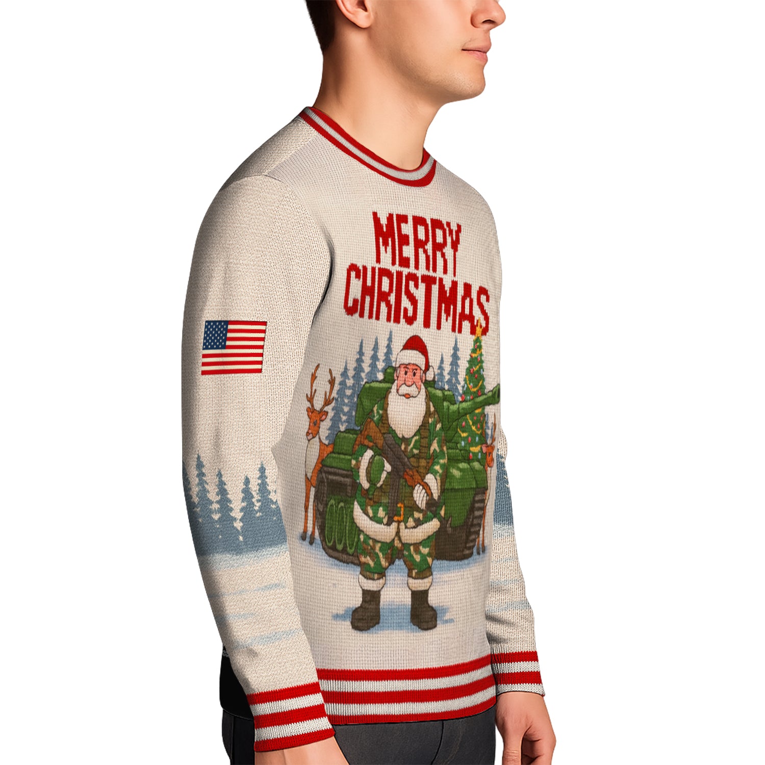 US Army Merry Christmas Ugly Christmas Sweater