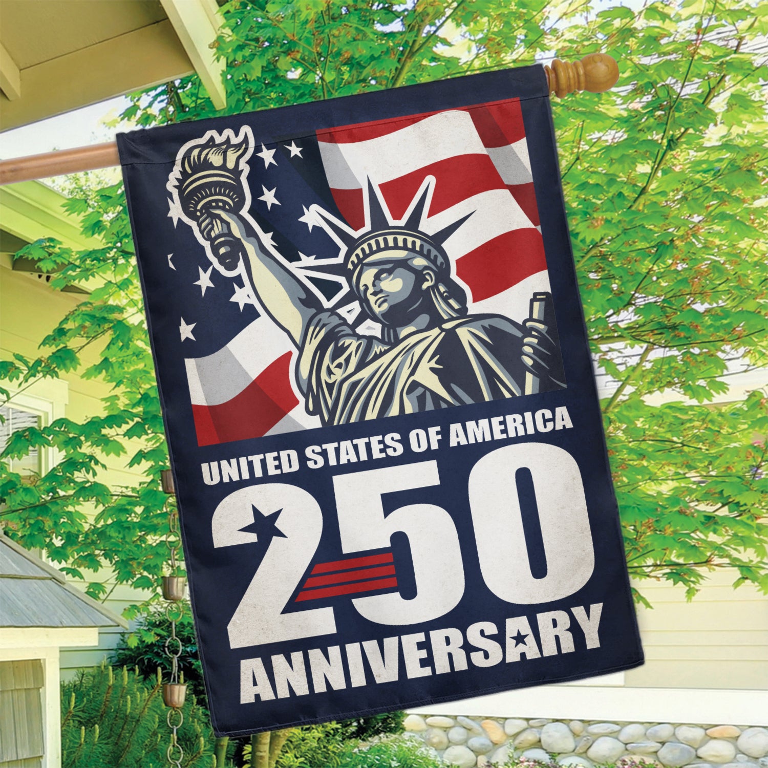 United States Of America 250 Anniversary House Flag 28''x40'' Twin-Side Printing