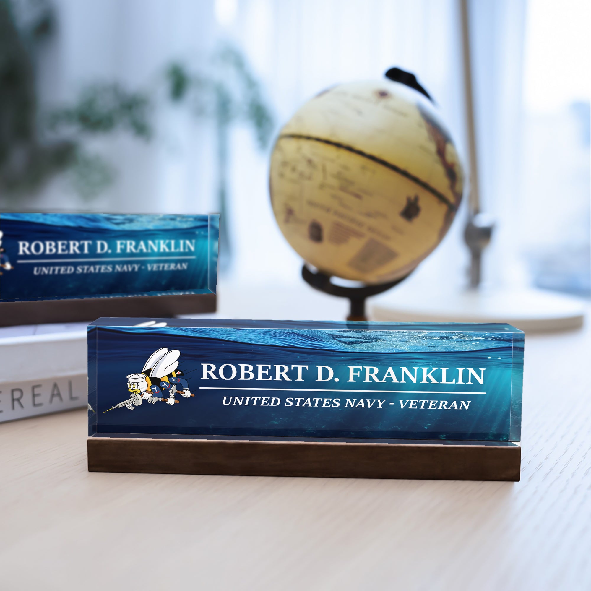 US Navy Acrylic Plaque – Personalized Name & Year Gift