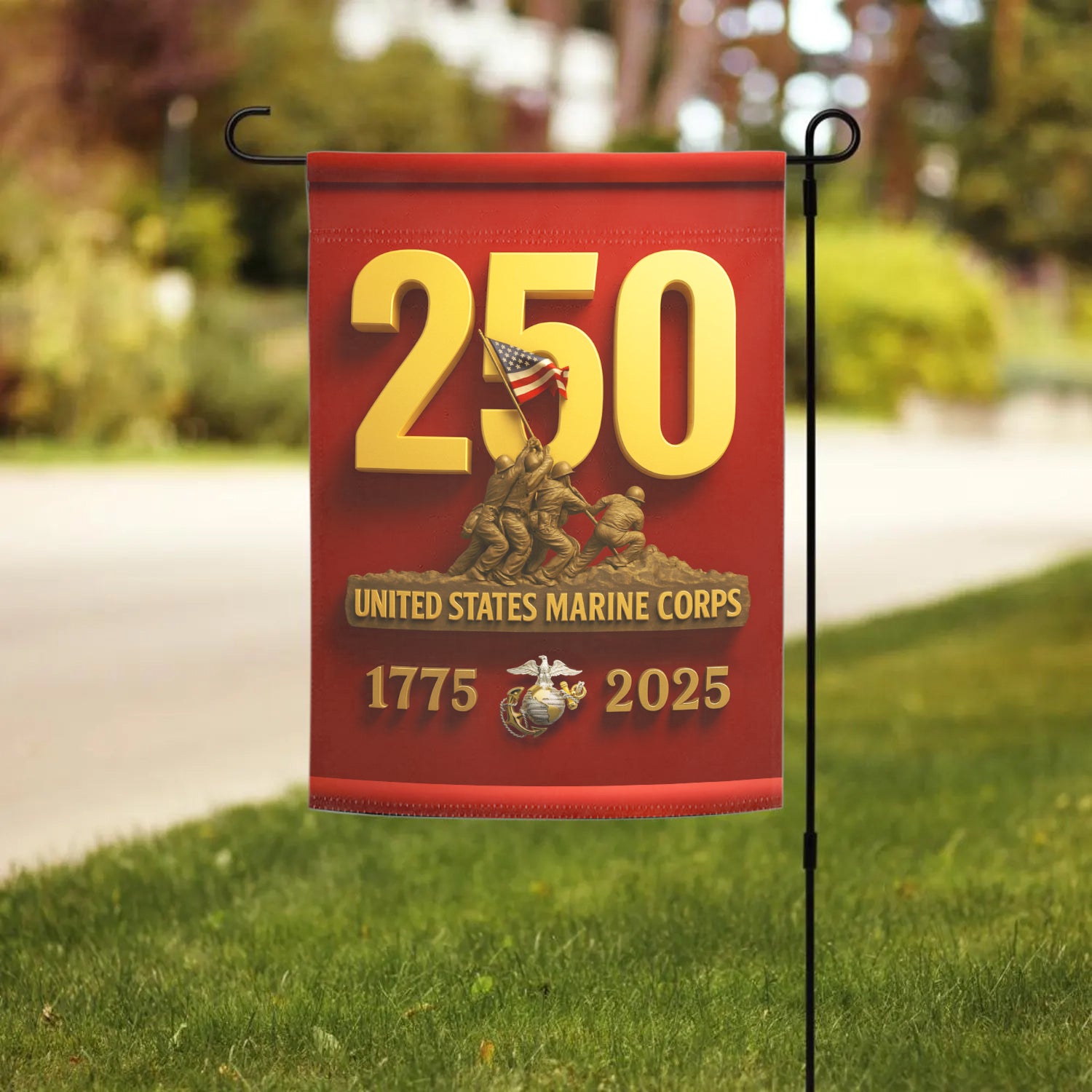 MARlNE 1775 - 2025 Garden Flag 12" x 18" Twin-Side Printing