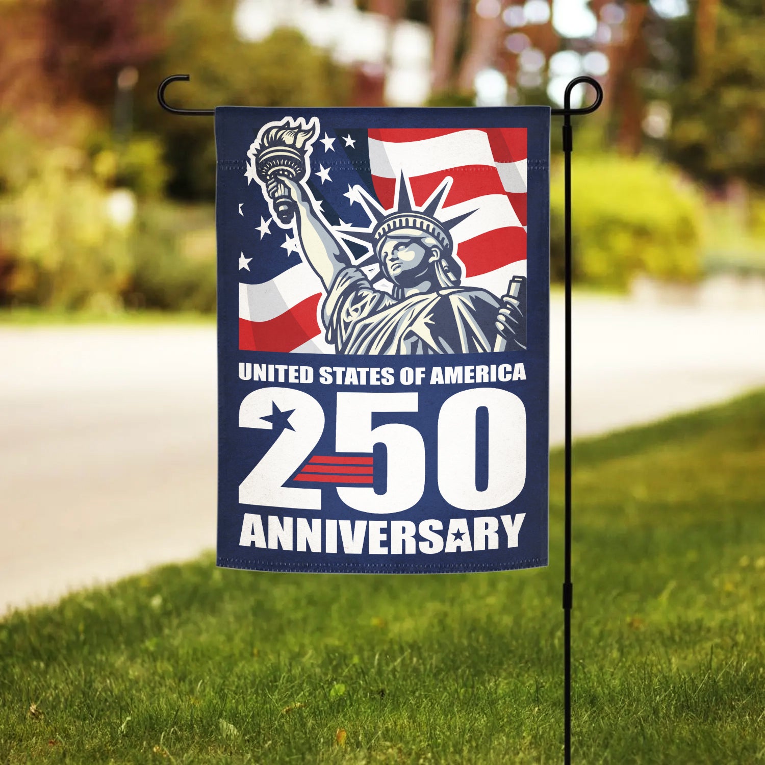 United States Of America 250 Anniversary Garden Flag 12''x18'' Twin-Side Printing