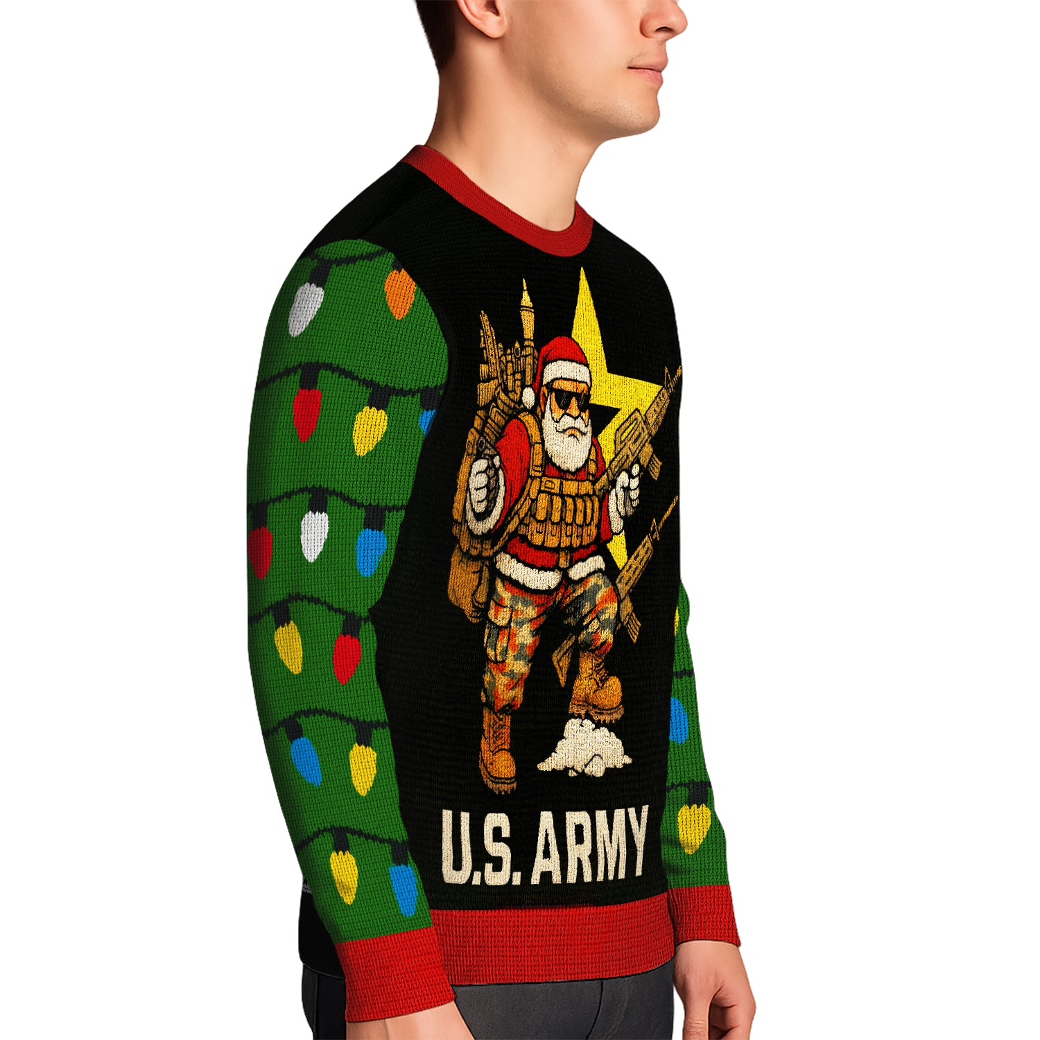 Army Santa Soldier Christmas Ugly Christmas Sweater